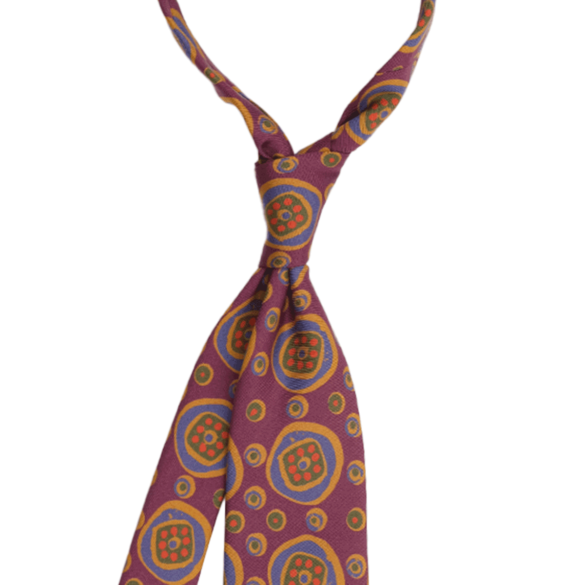 Burgundy Erno Print Tie