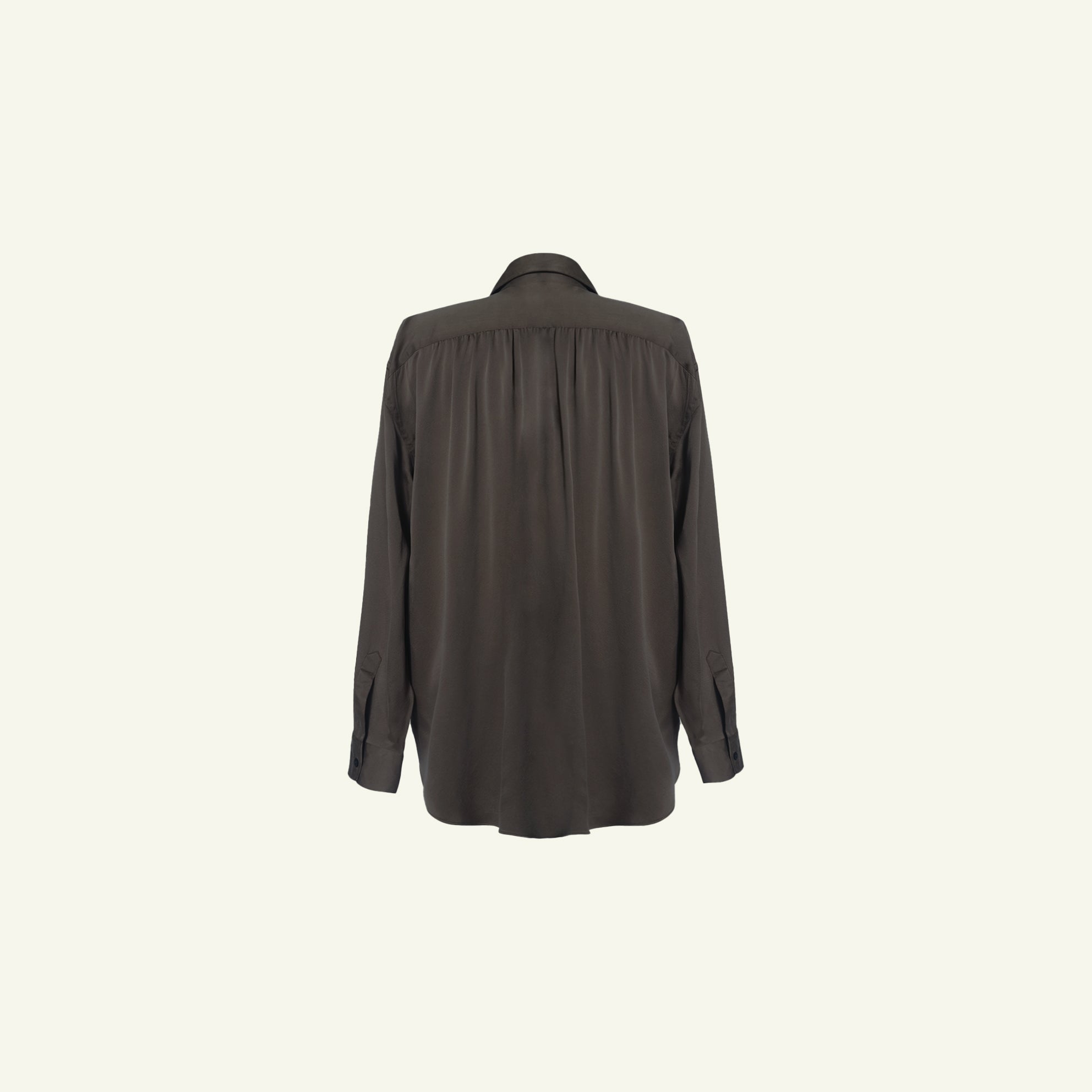 Camilla Shirt - Olive Silk