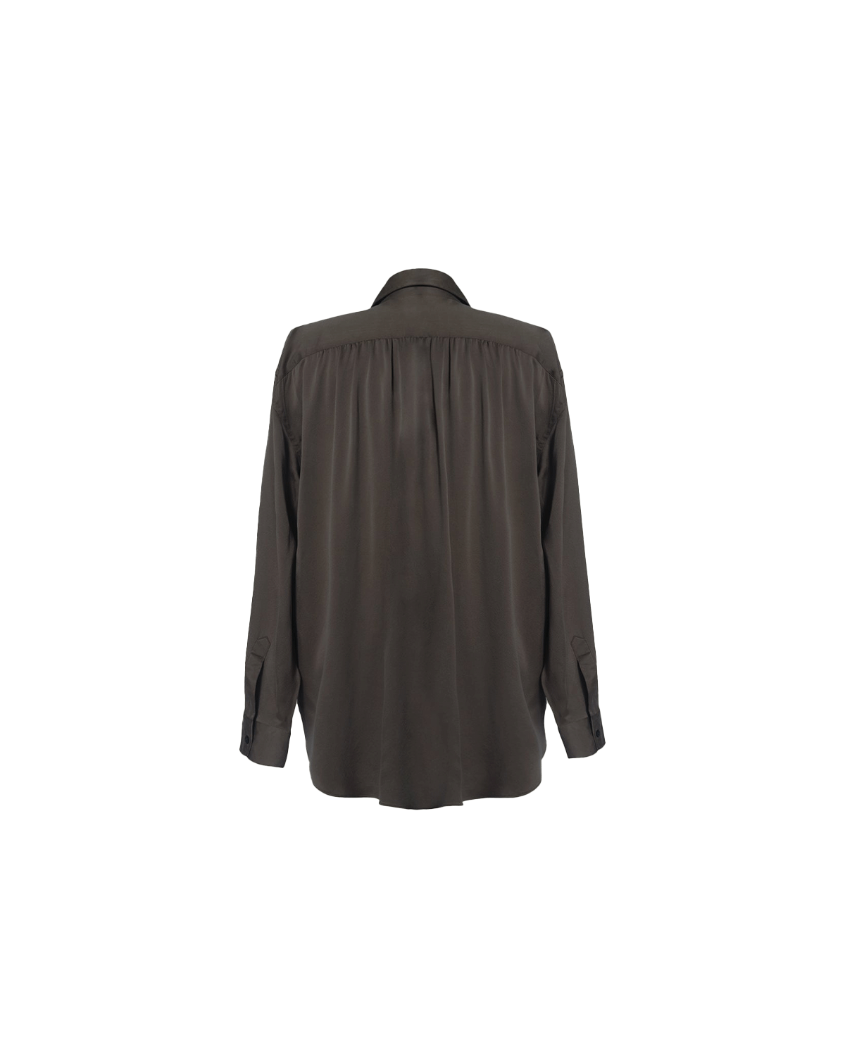 Camilla Shirt - Olive Silk