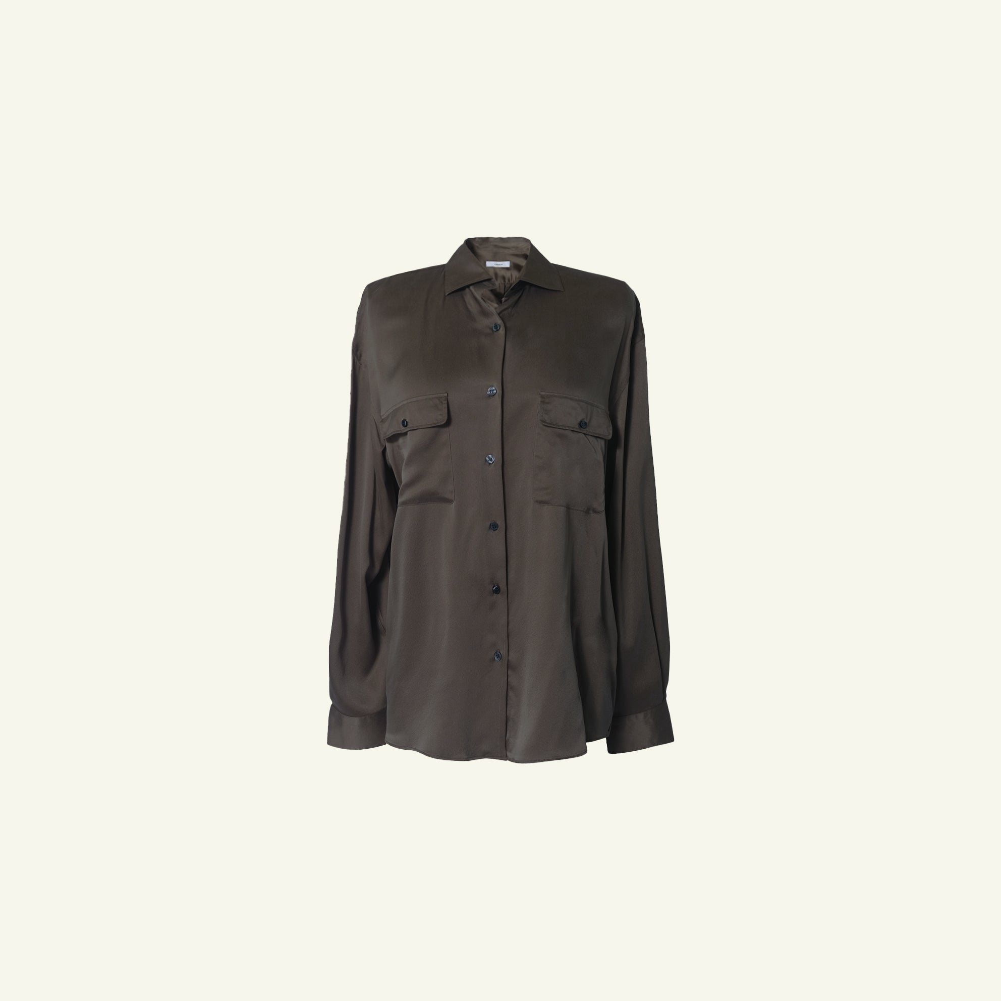 Camilla Shirt - Olive Silk
