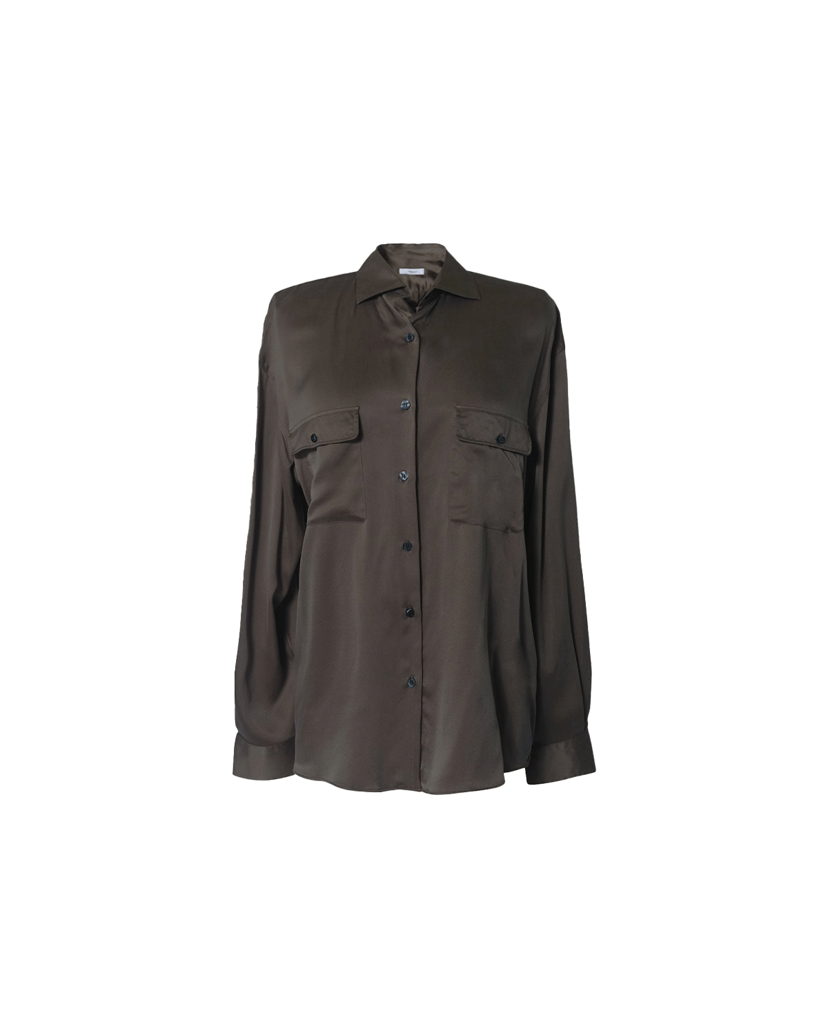 Camilla Shirt - Olive Silk