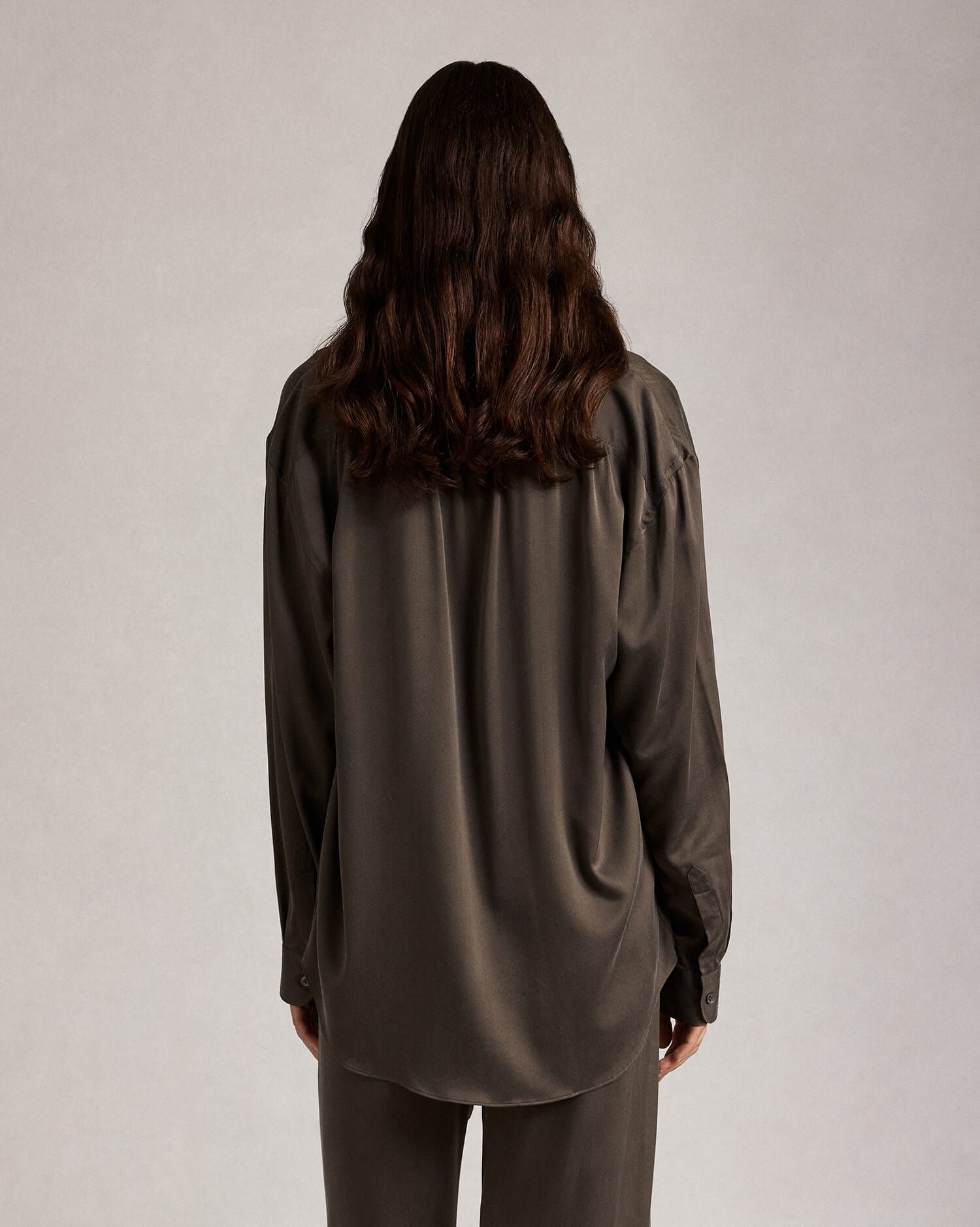Camilla Shirt - Olive Silk
