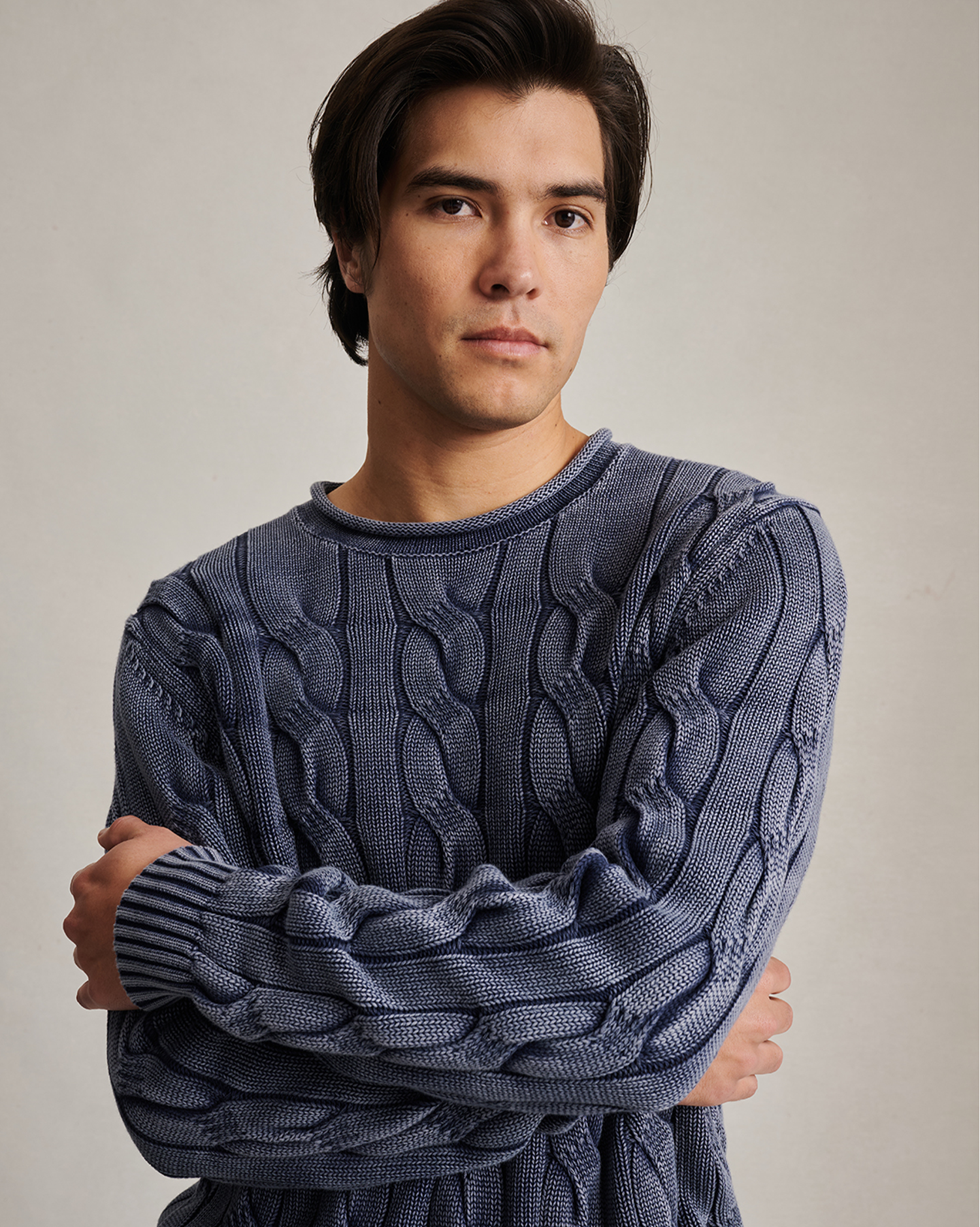 Yachtie Cable Sweater - Navy