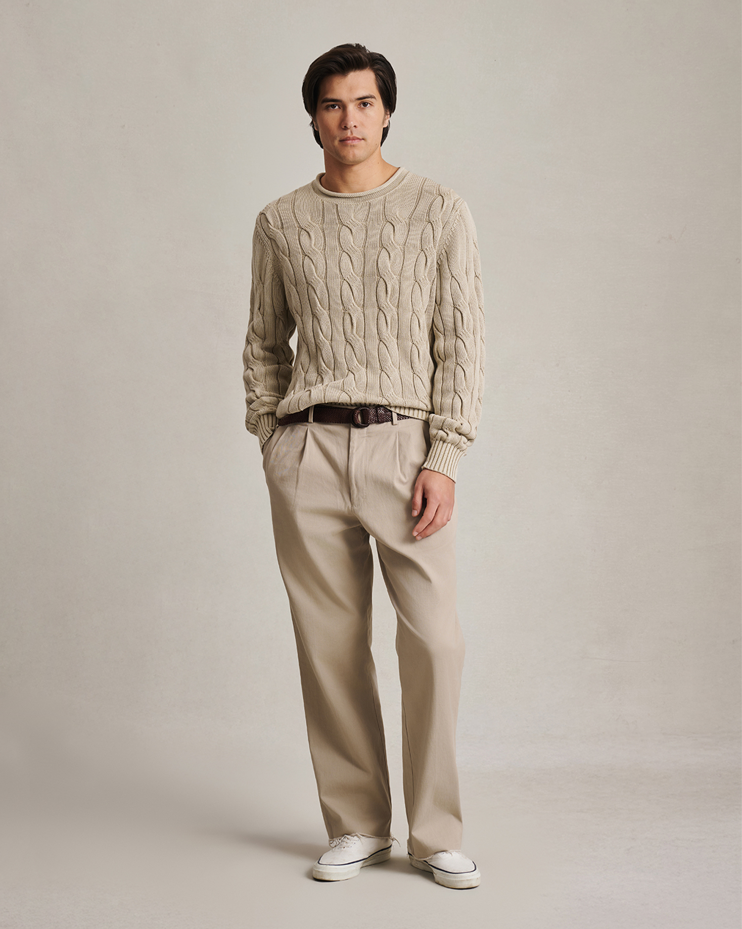 Yachtie Cable Sweater - Beige