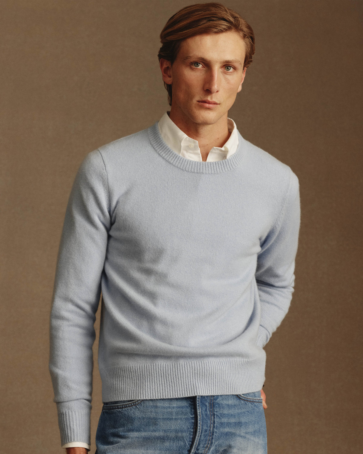 Cashmere Crew Neck - Powder Blue