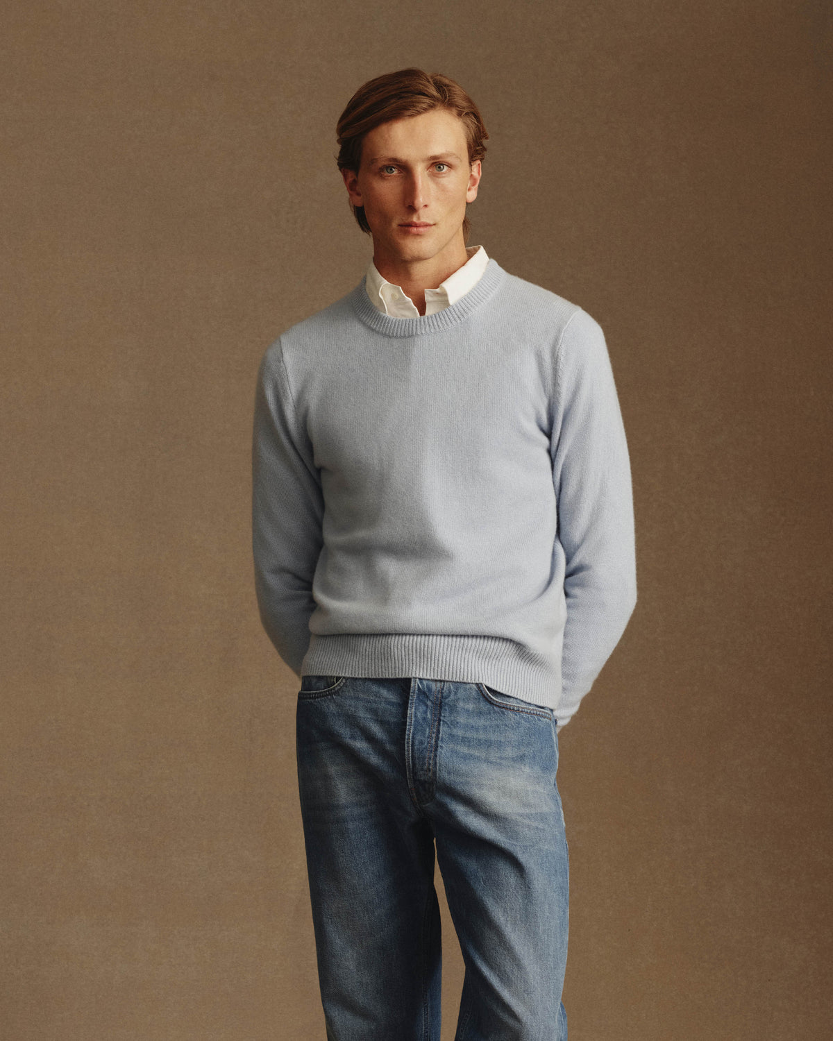 Cashmere Crew Neck - Powder Blue
