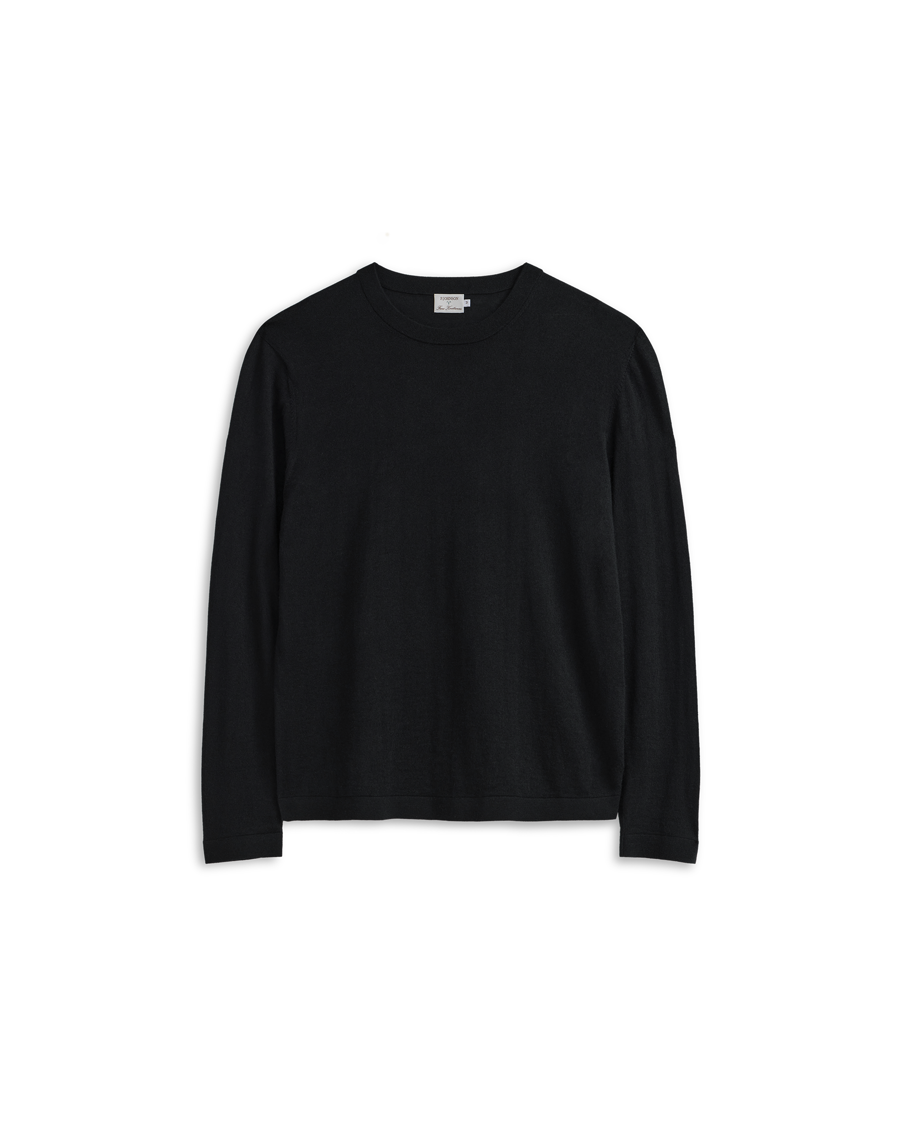 Cashmere Silk Superfine Crew Neck - Black