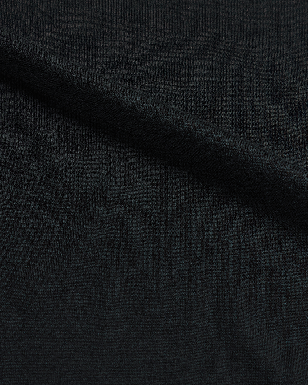 Cashmere Silk Superfine Crew Neck - Black