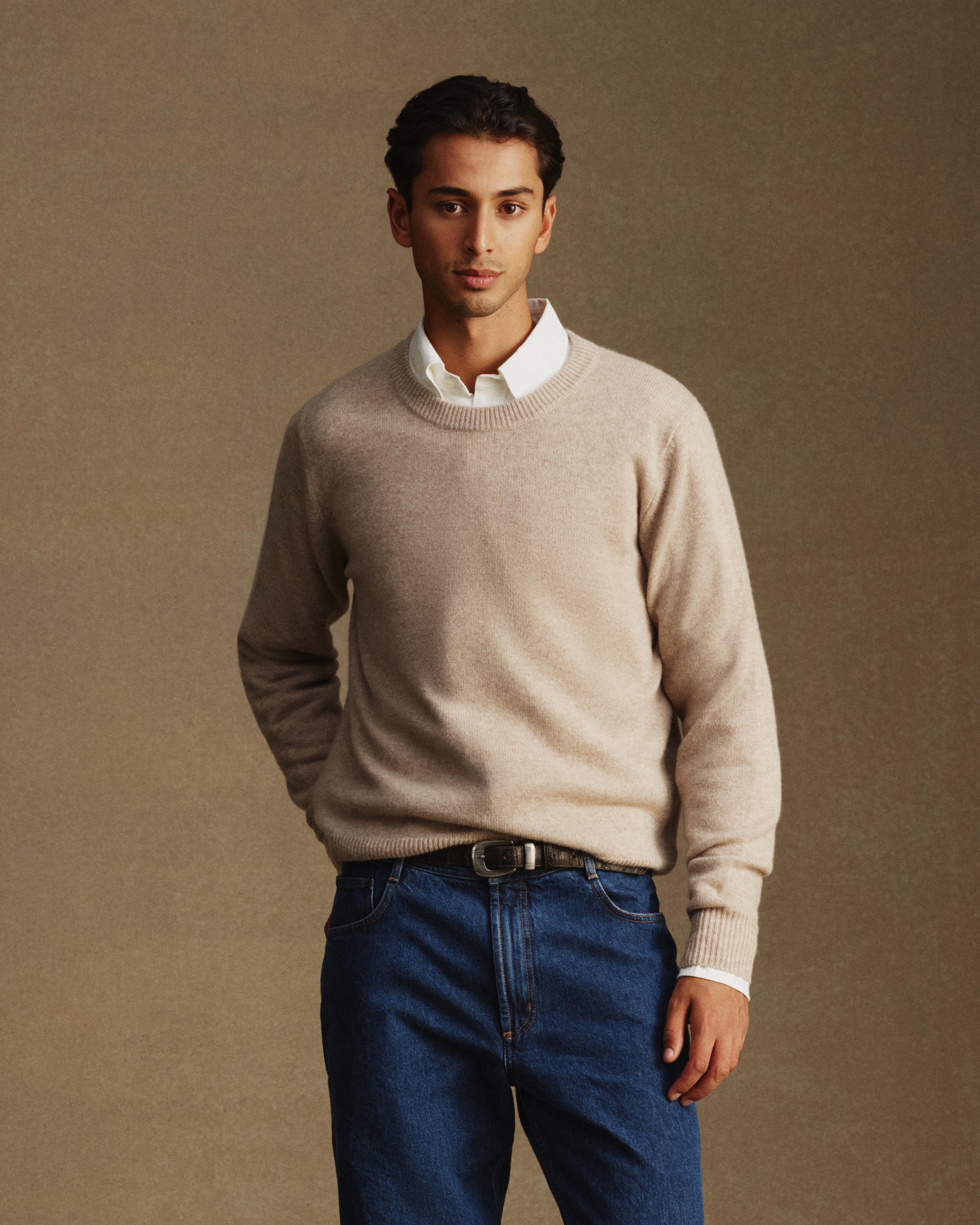 Cashmere Crew Neck - Oatmeal