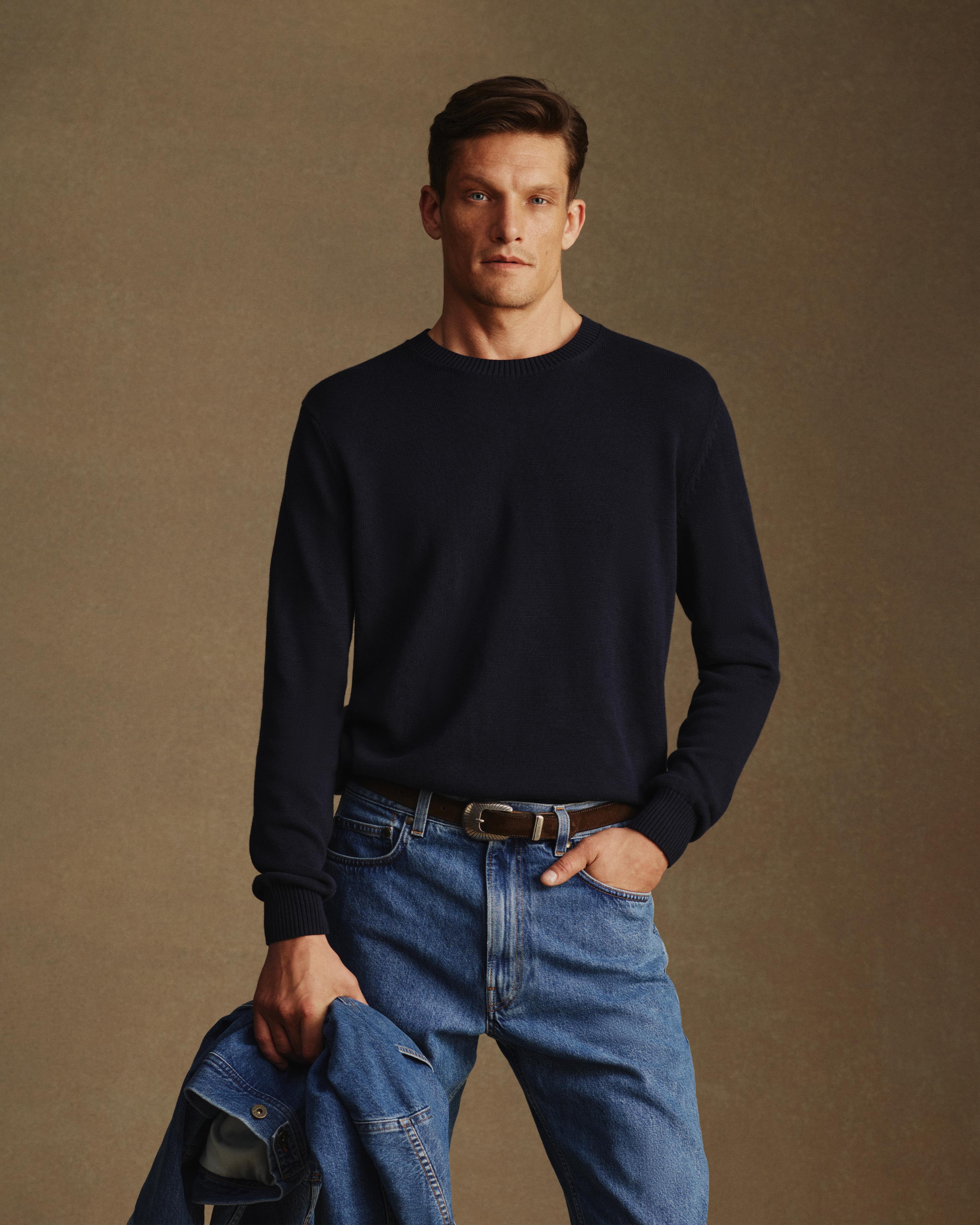 Cashmere Crew Neck - Navy