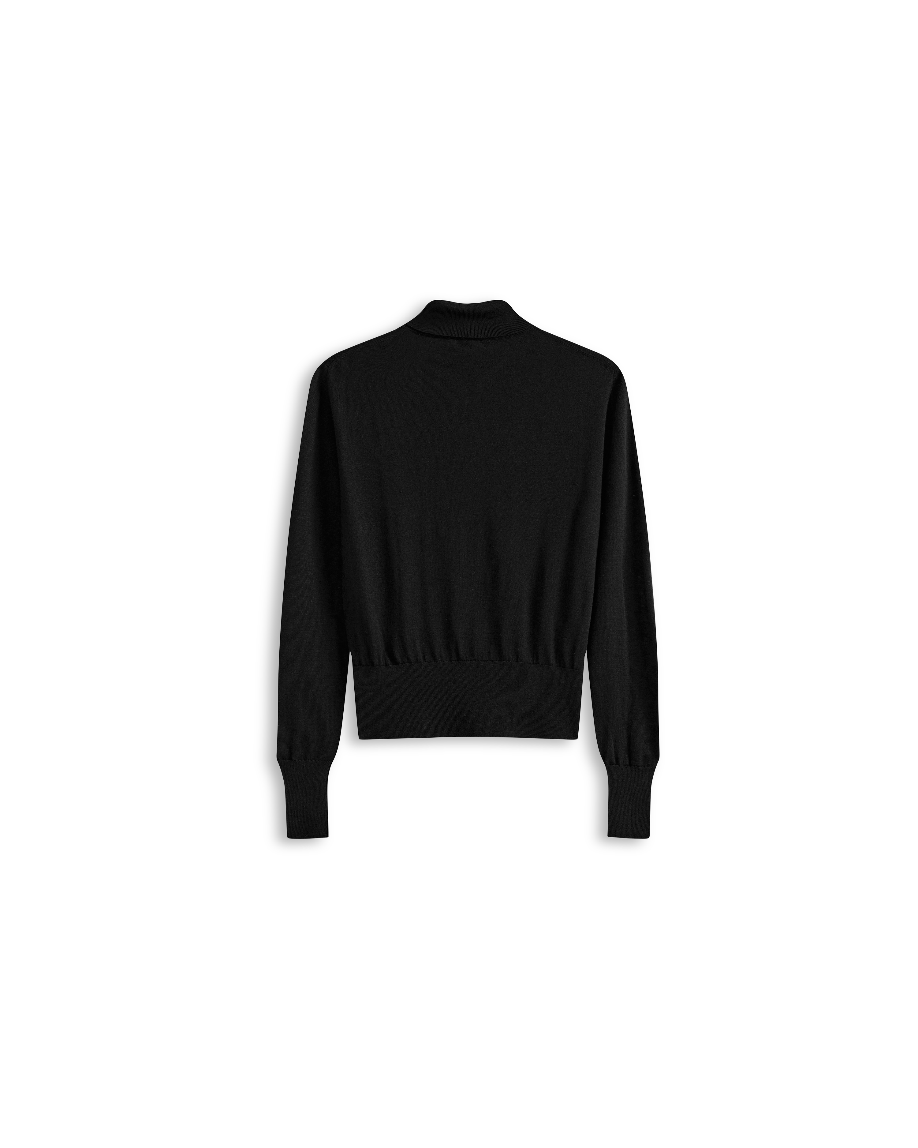 Cass Merino Roll Neck - Black
