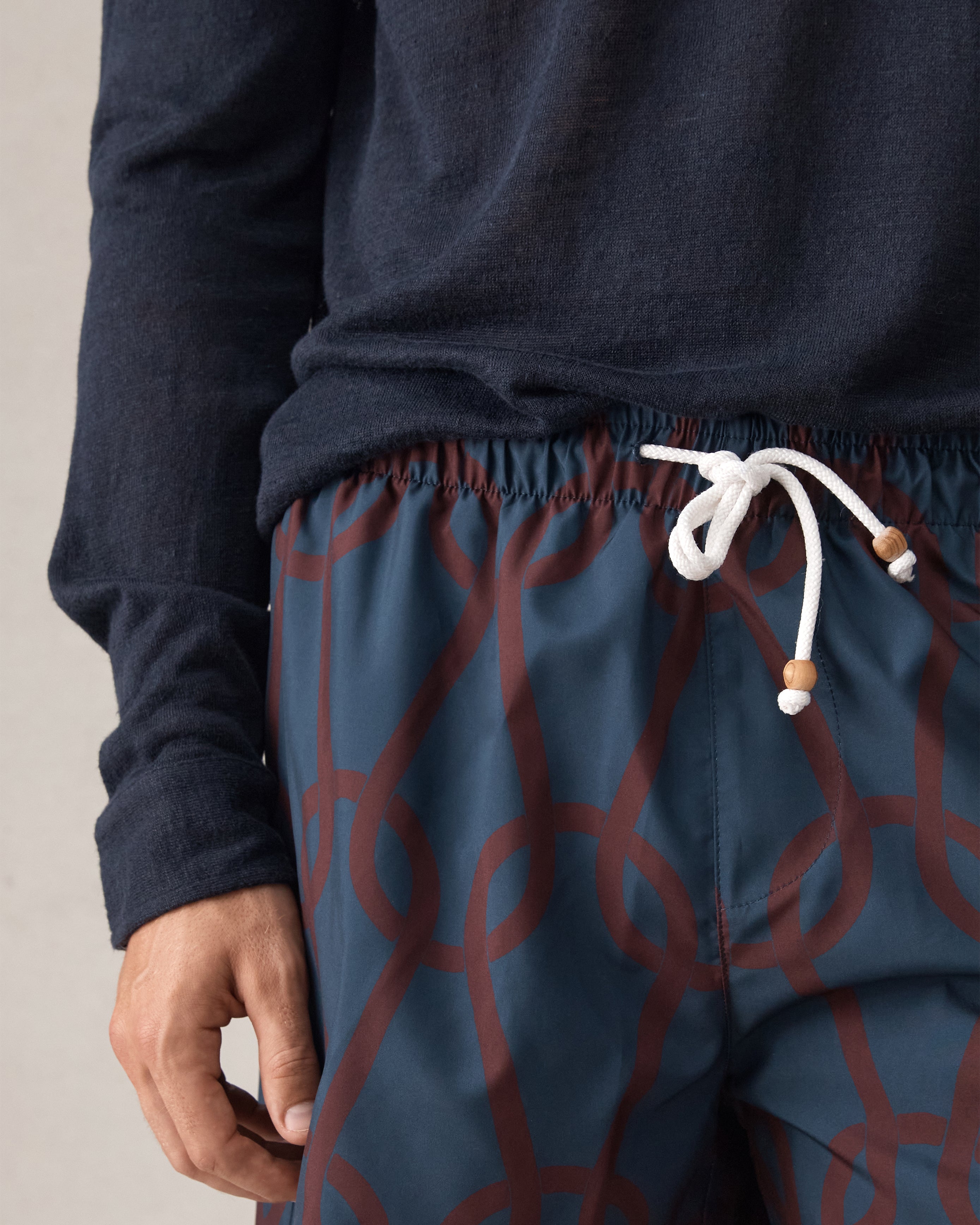 Chainmail Swim Short - Bordeaux