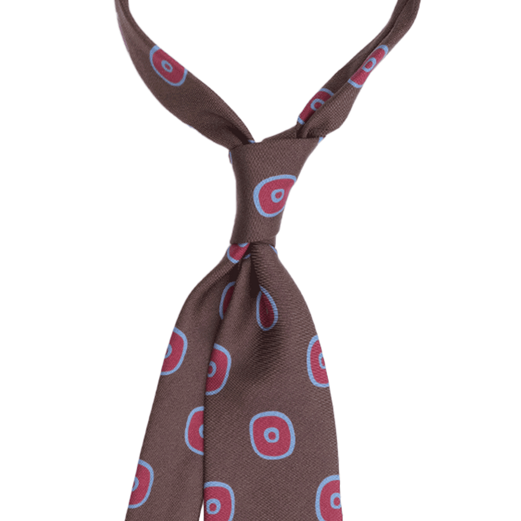 Chocolate Musso Print Tie