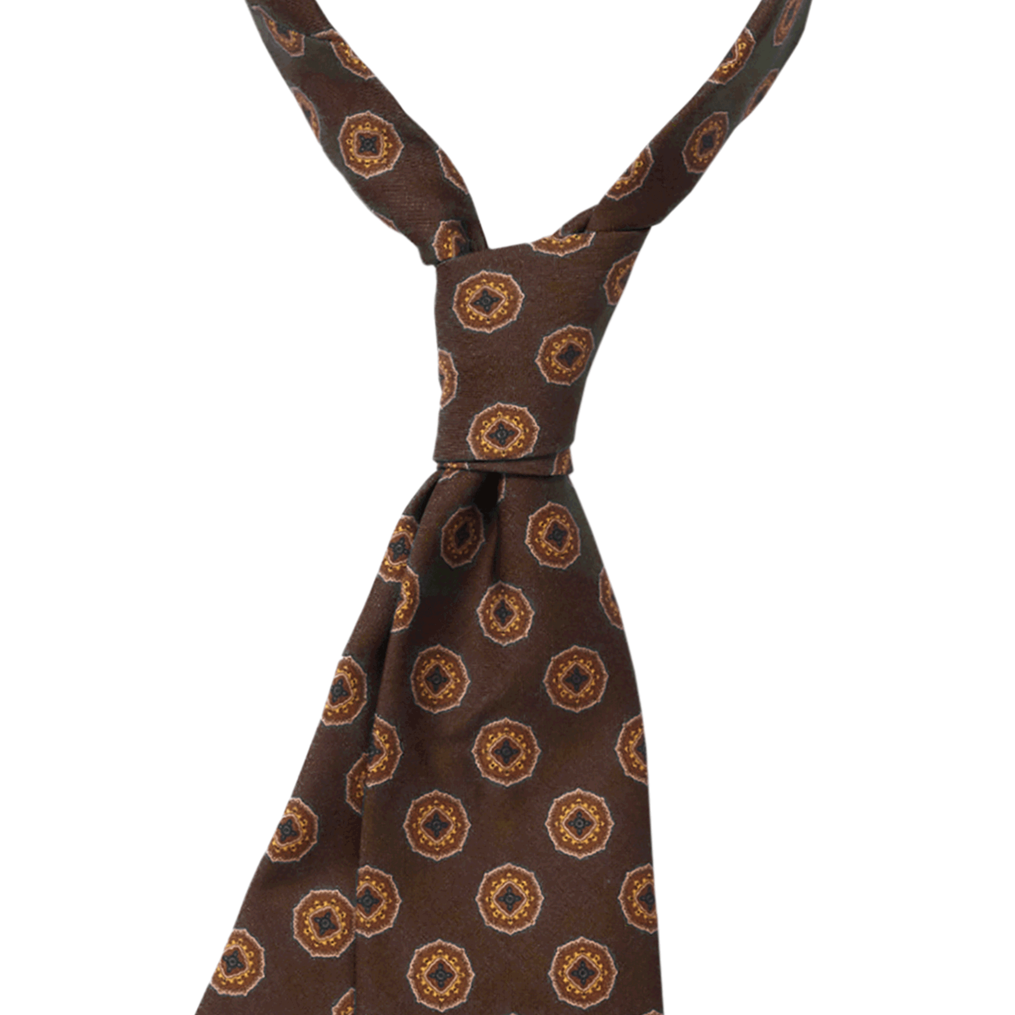 Chocolate Riva Print Tie