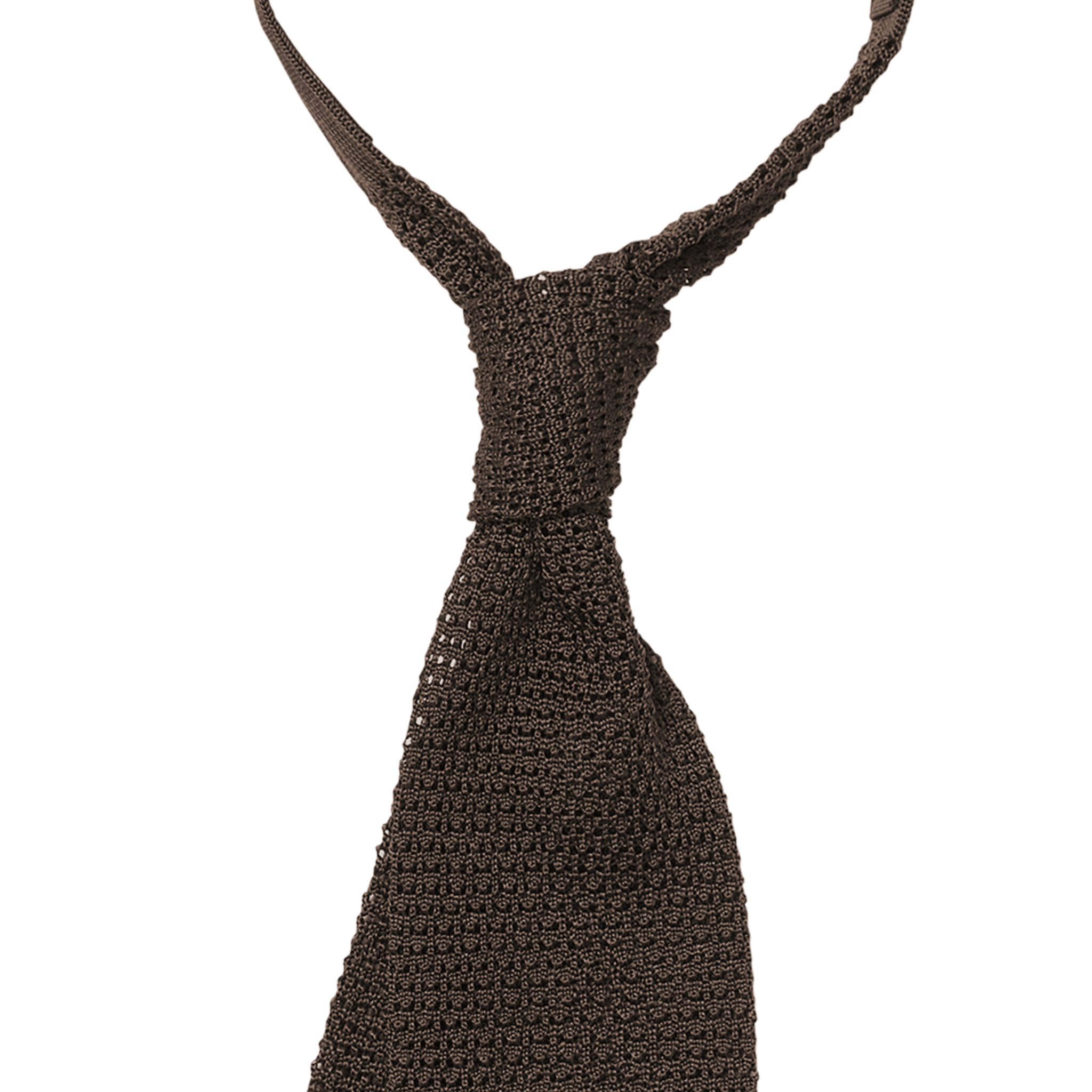 Chocolate Silk Knit Tie