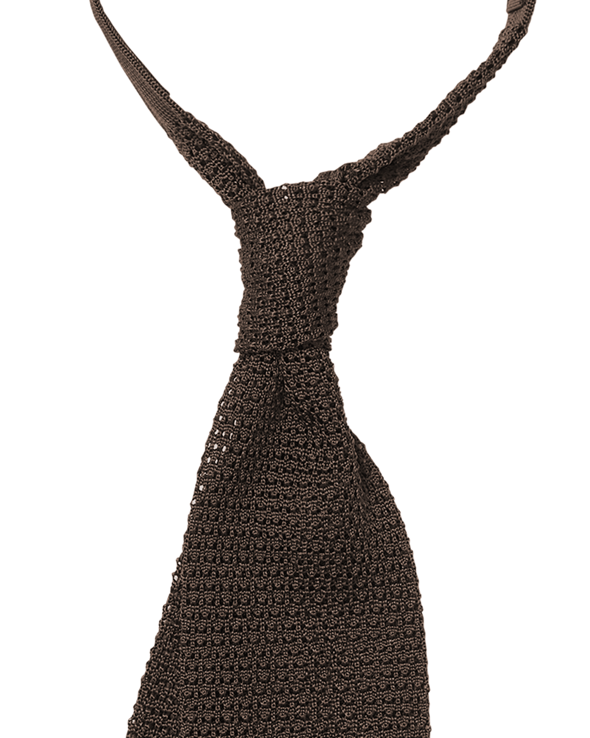 Chocolate Silk Knit Tie