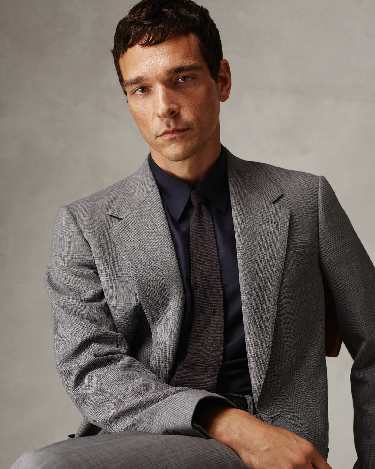 Chocolate Silk Knit Tie