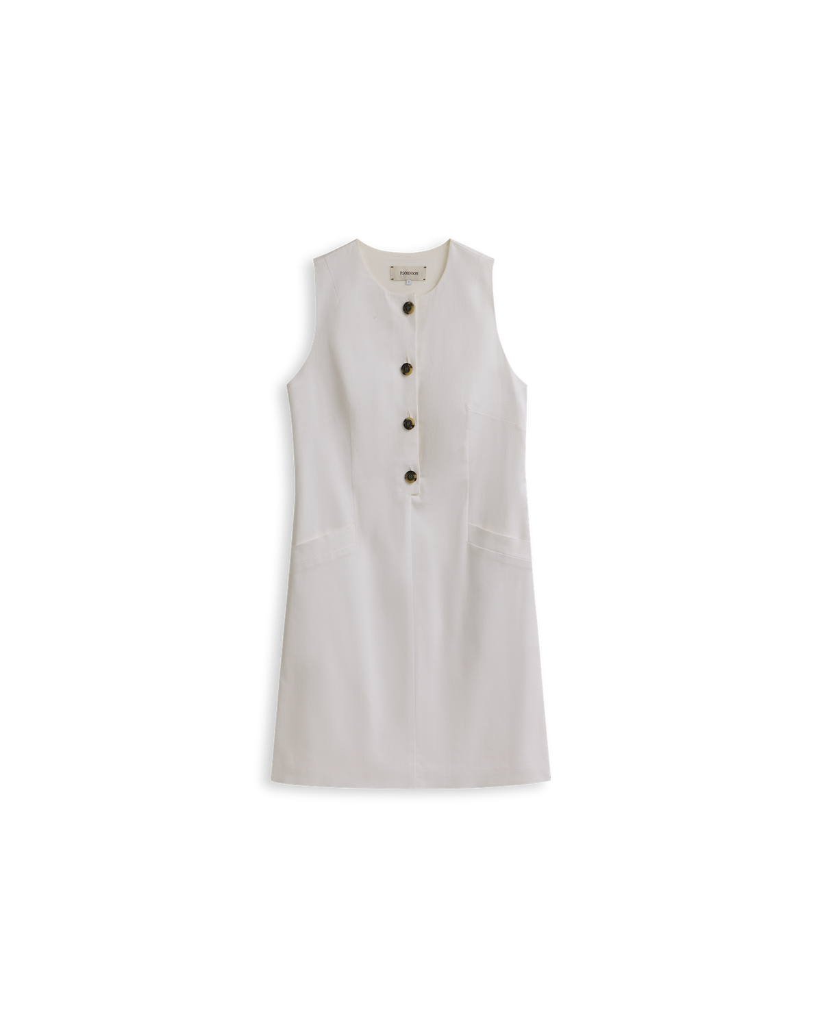 Christy Dress - White Rib