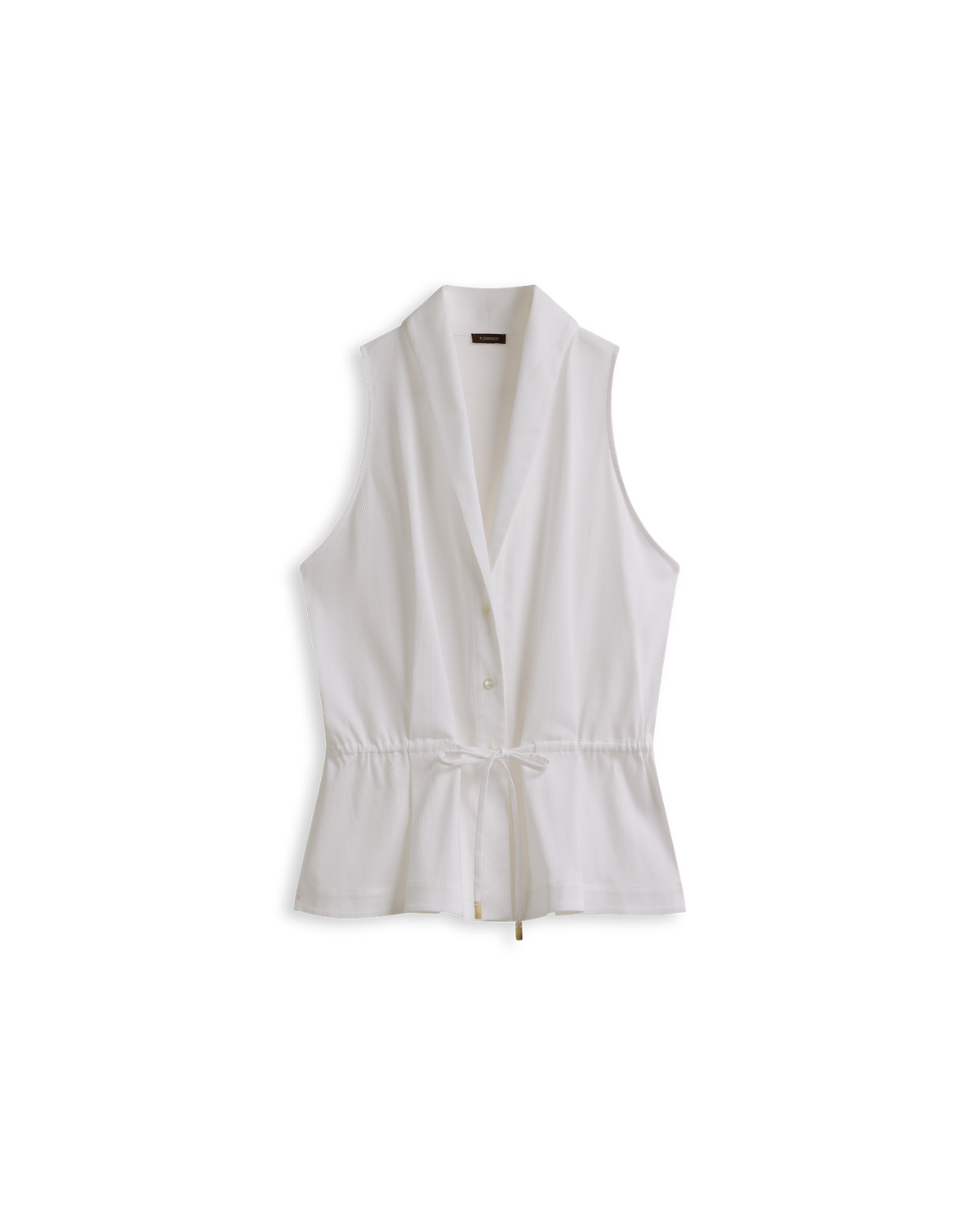 Christy Tie Top - White Rib