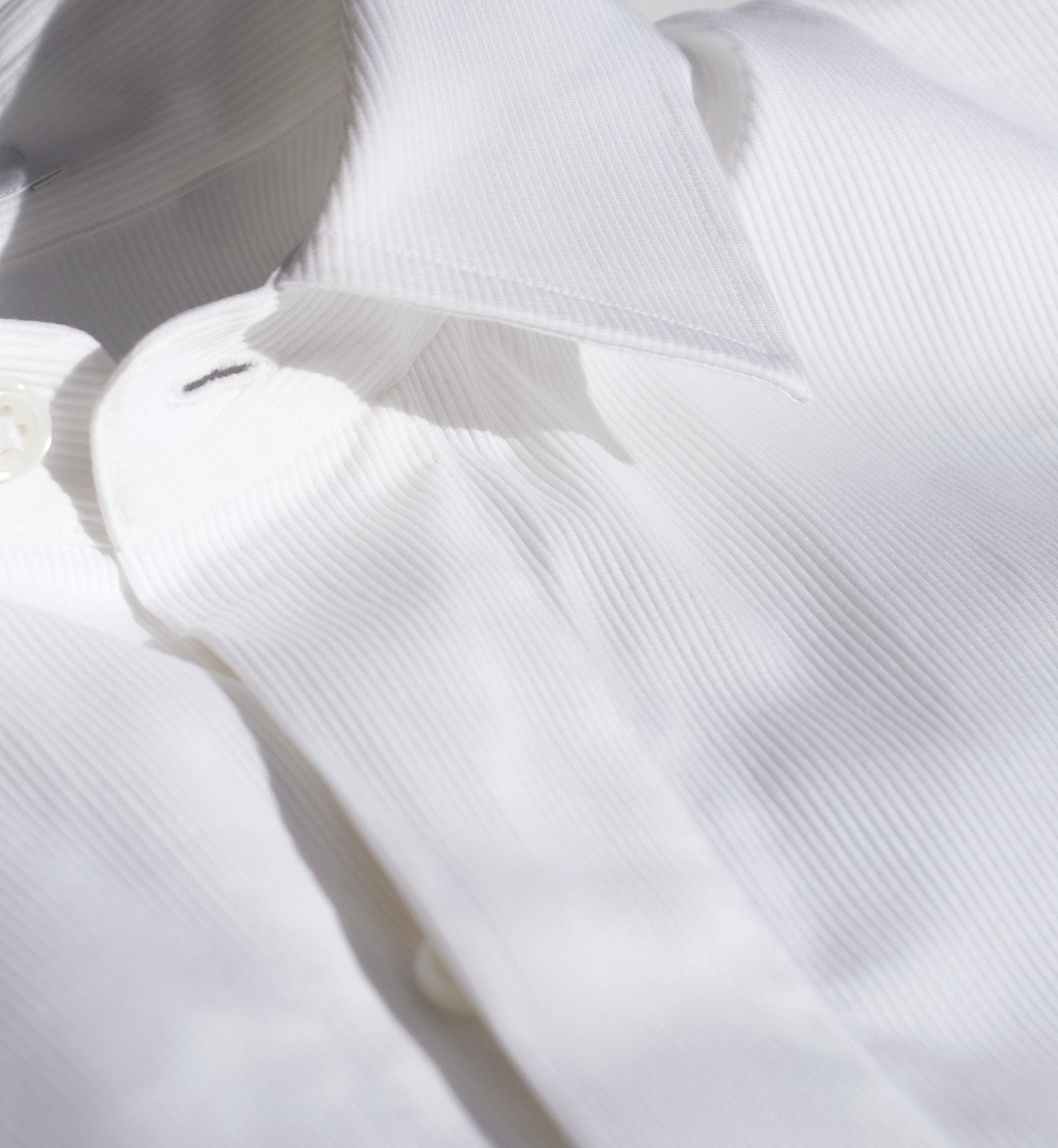 Christy Cropped Shirt - White Rib
