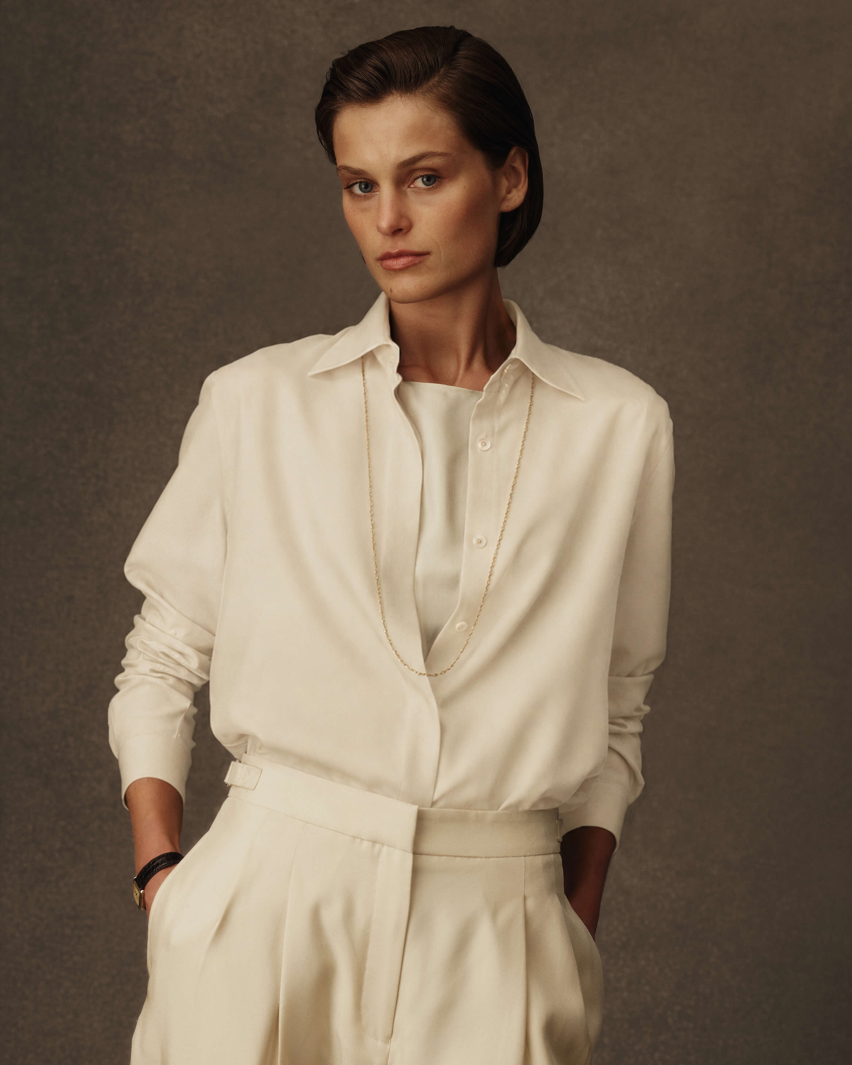 Classic Shirt - Beige Dupioni