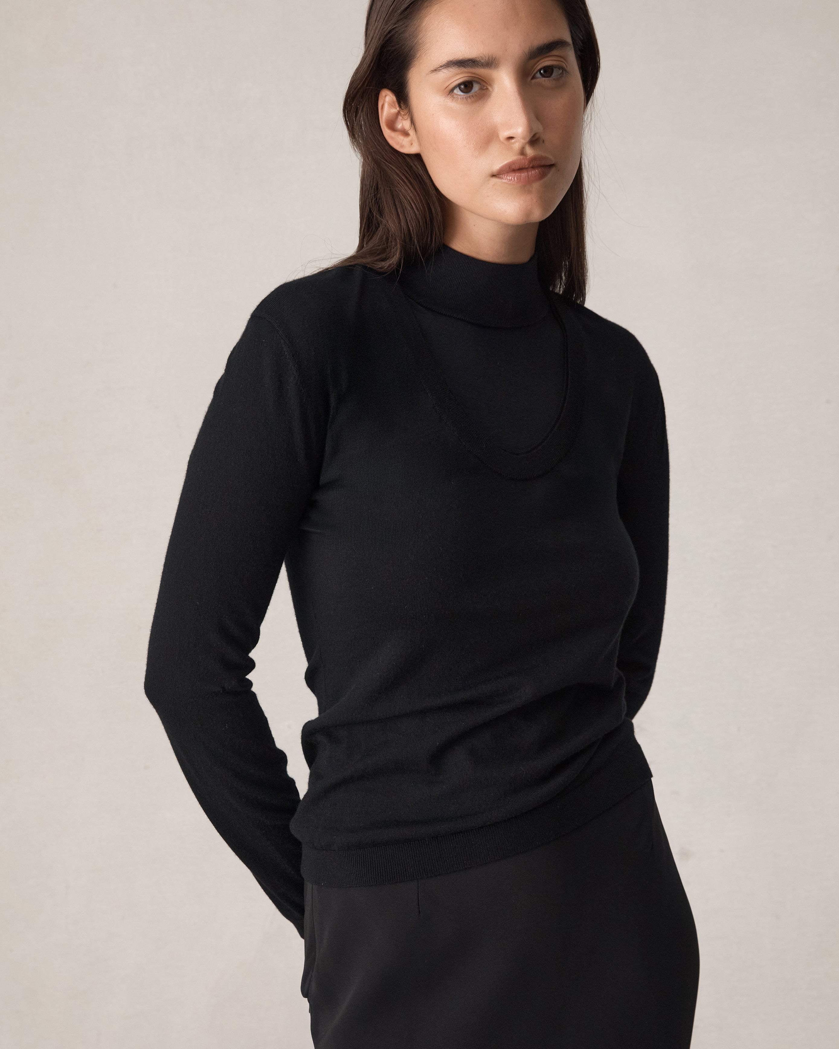 Daisy Merino Knit - Black