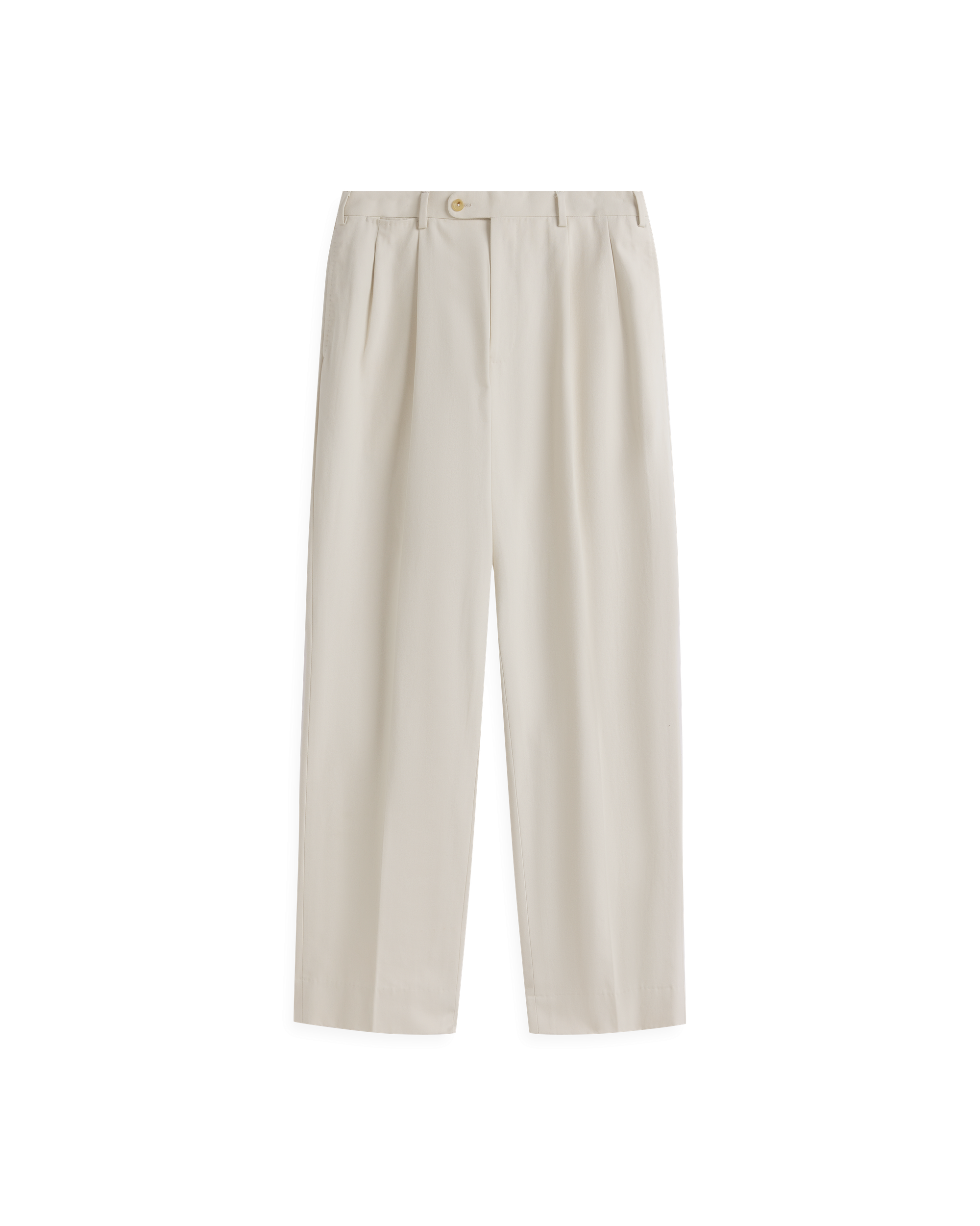Double Pleated Trouser - Bone Canvas