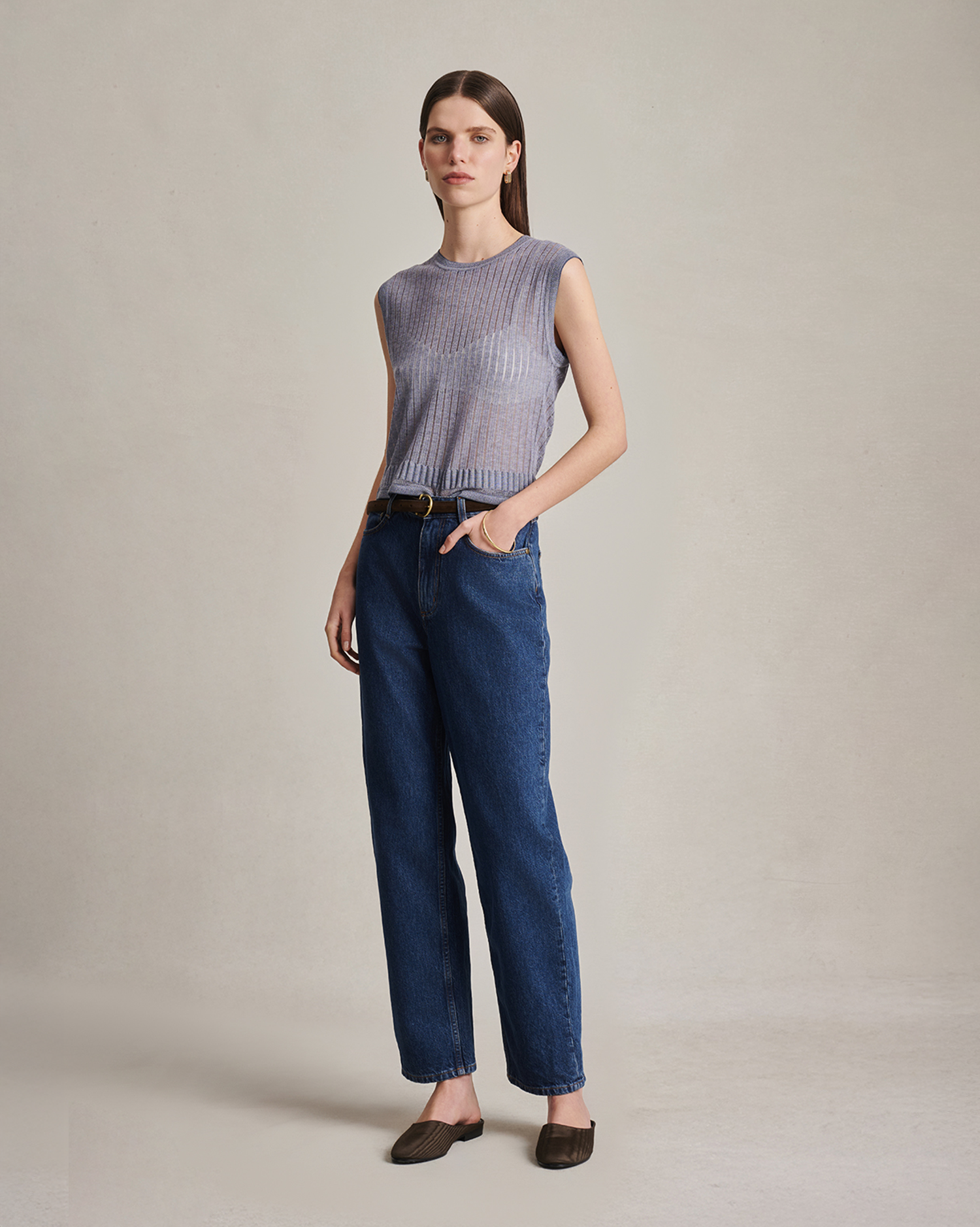 Edie Top - Flores Blue