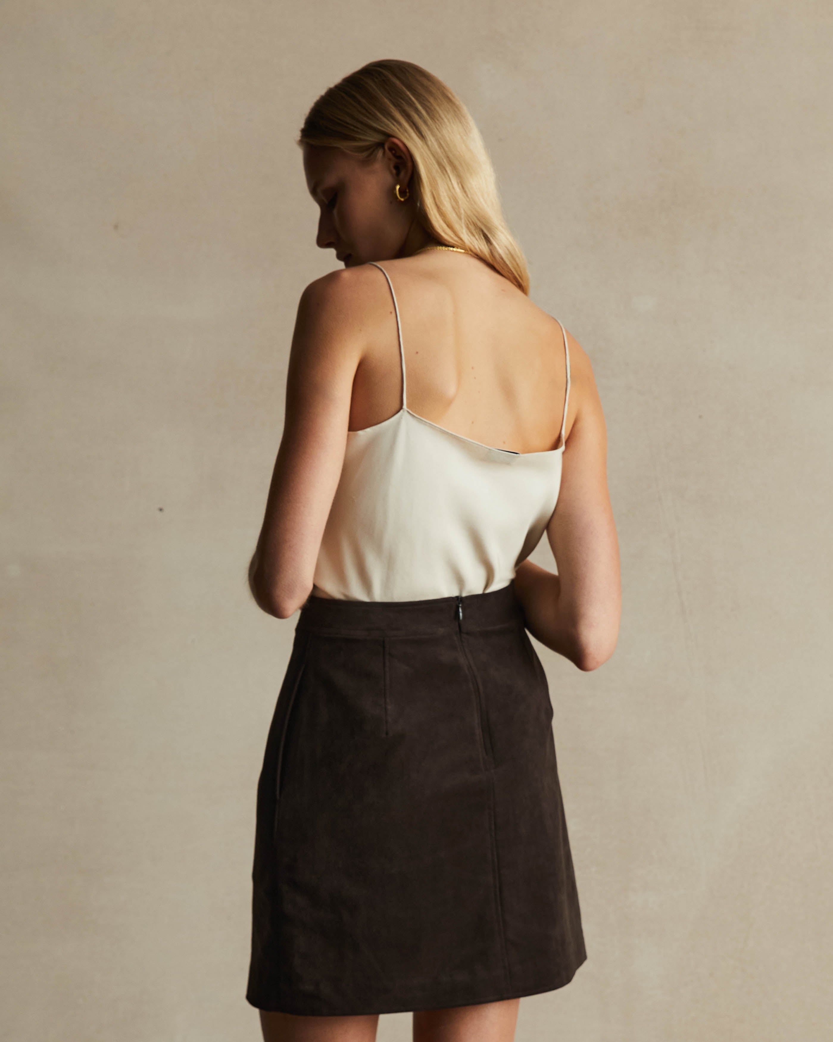 Beige Silk Eileen Camisole