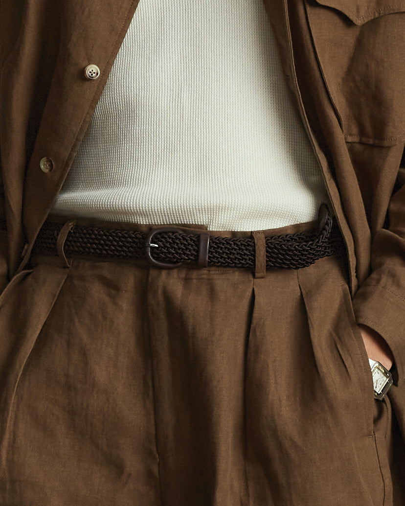 Elasticated Belt - Brown