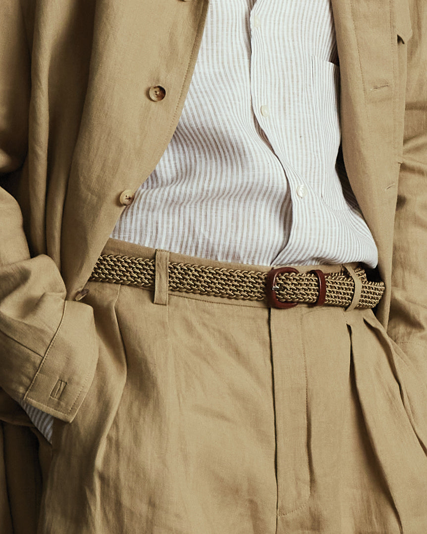 Elasticated Belt - Coffee