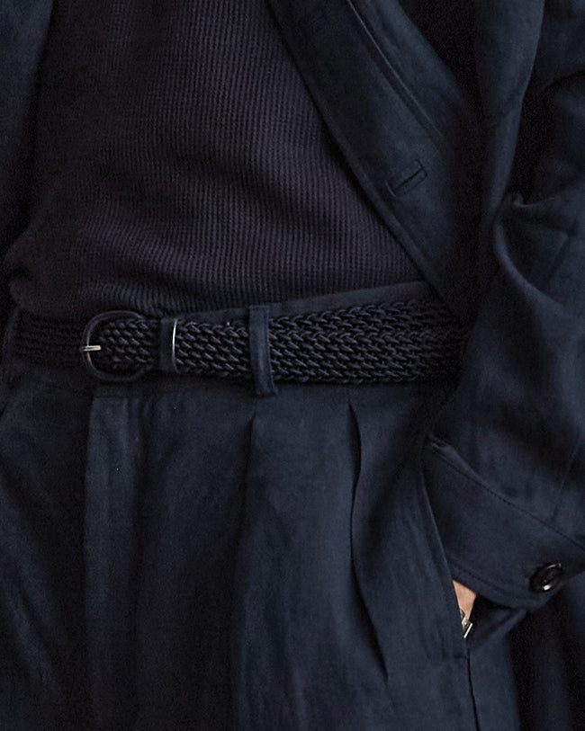 Elasticated Belt - Navy