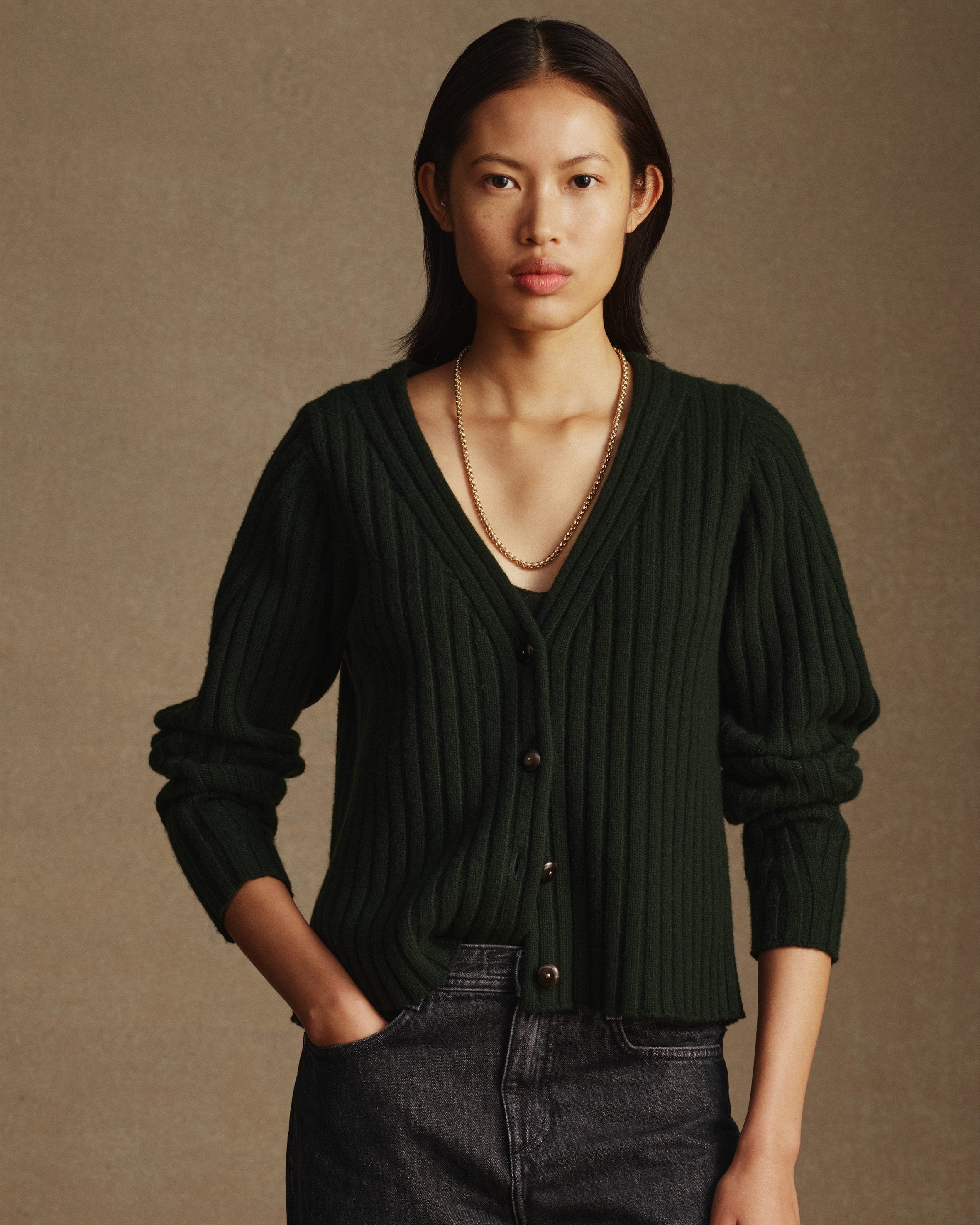 Eloise Cardigan - Forest Green