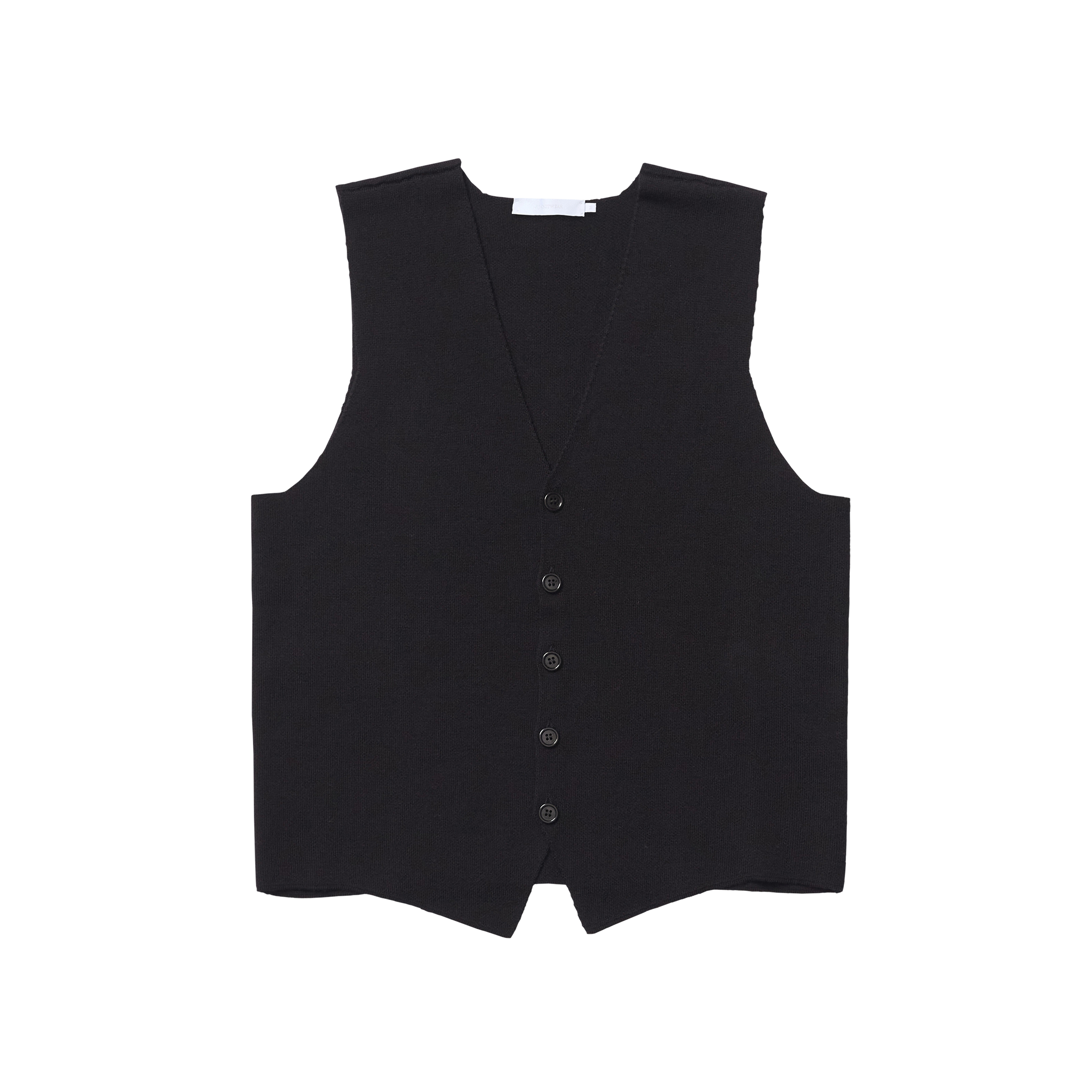 Merino Knit Waistcoat - Black