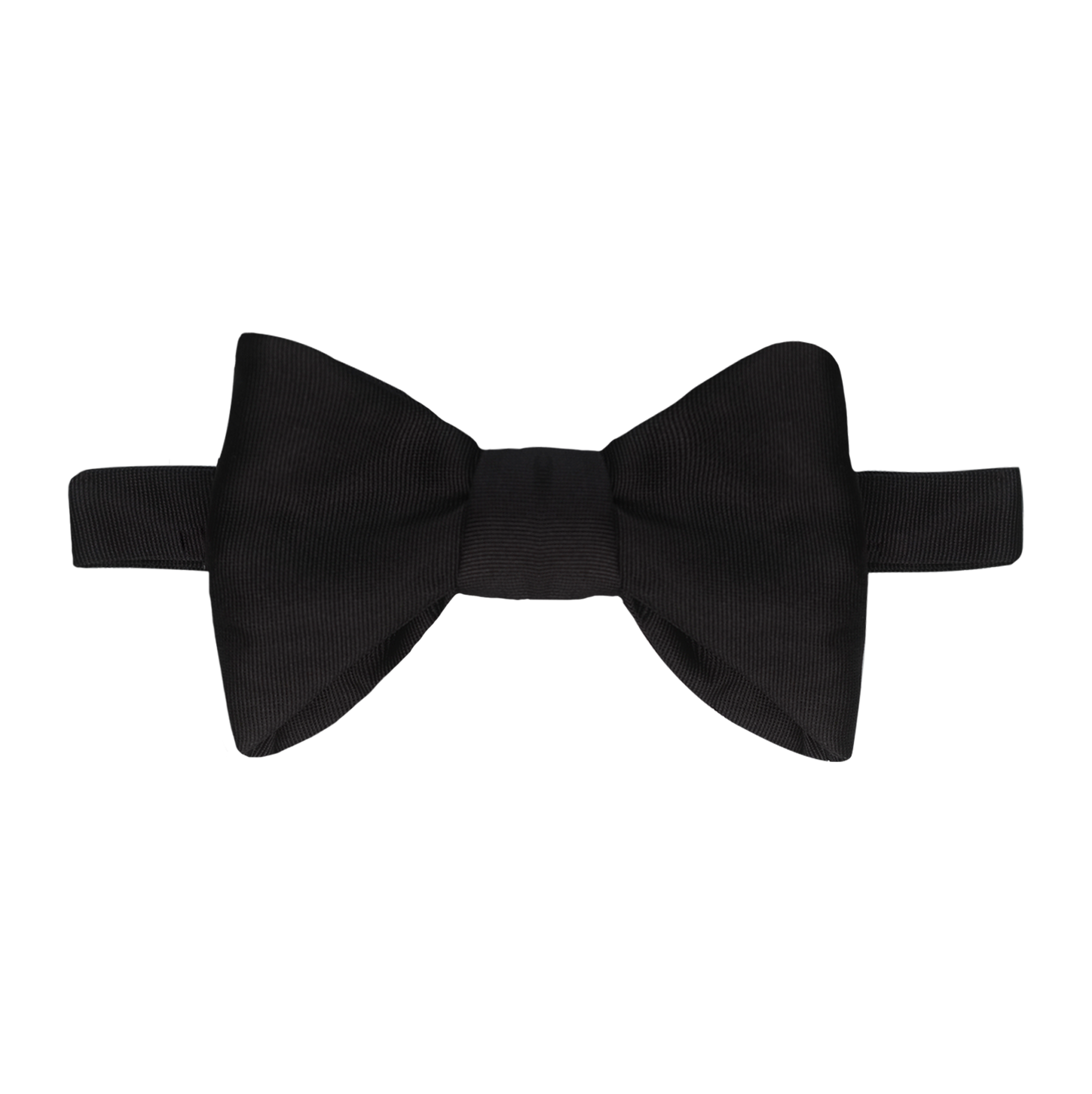 Premium Big Bow Tie - Black Grosgrain