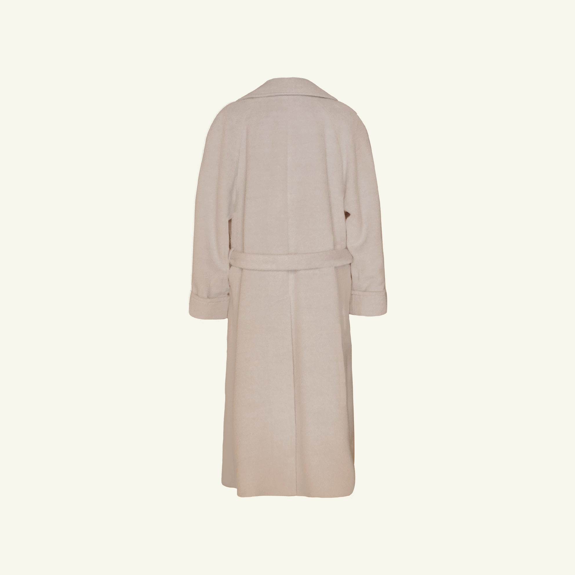Double Breasted Raglan Overcoat - Gesso Cream