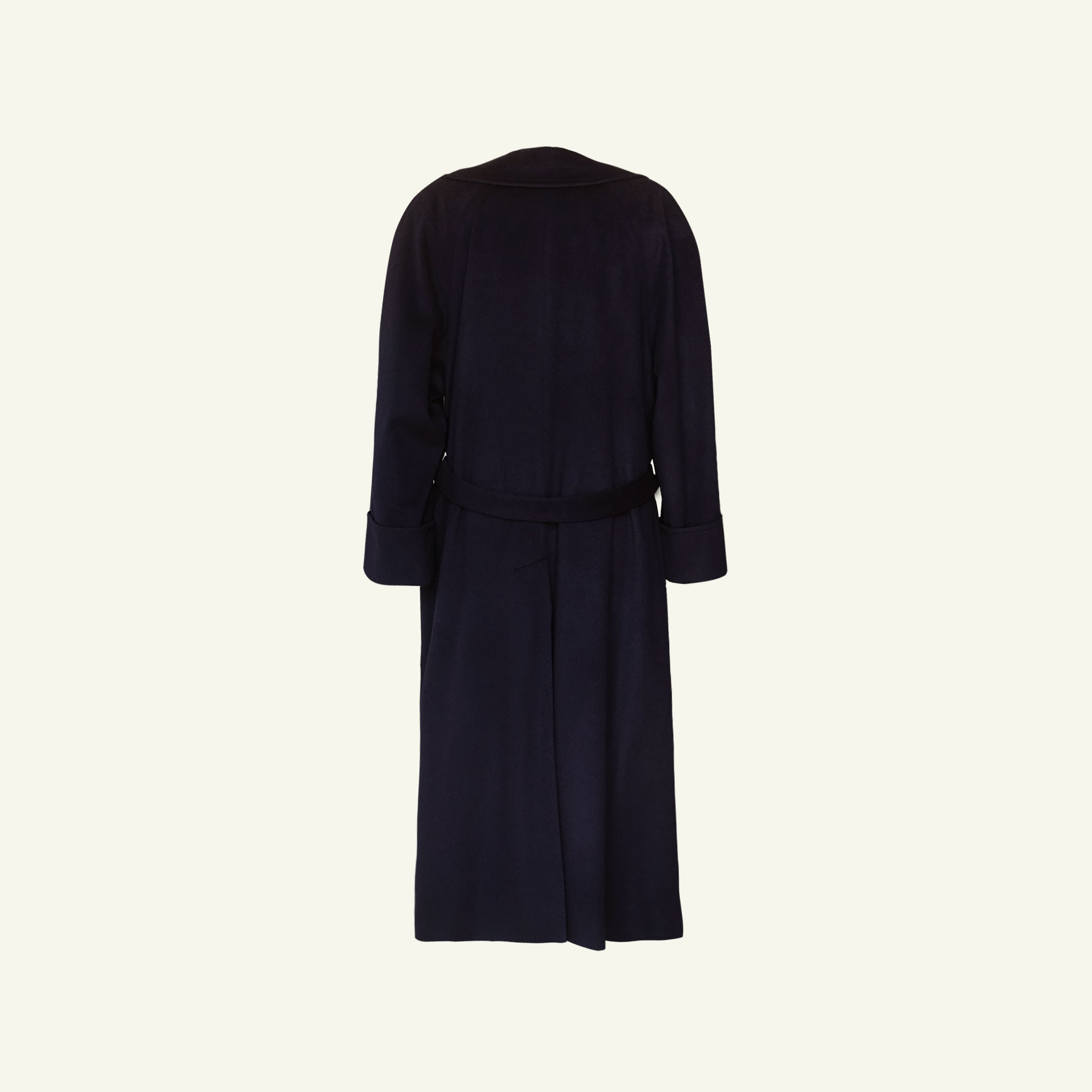 Double Breasted Raglan Overcoat - Navy