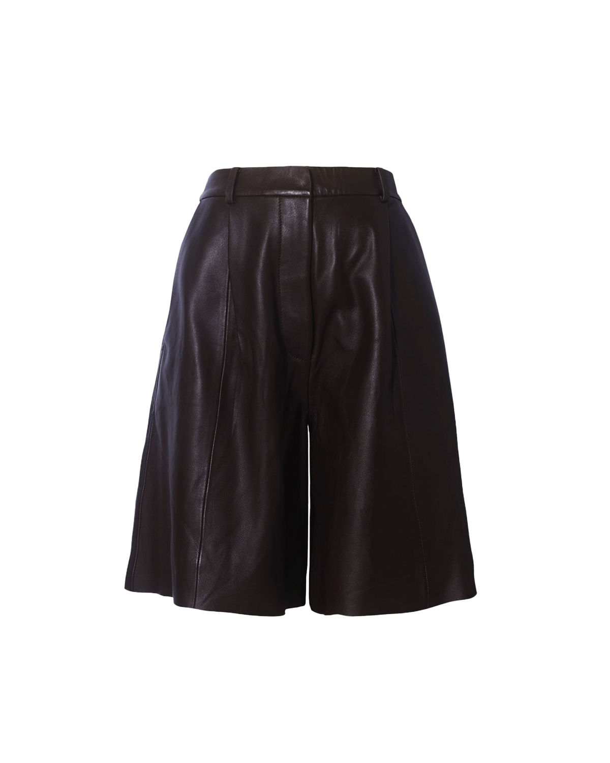 Marina Leather Shorts - Bitter Chocolate