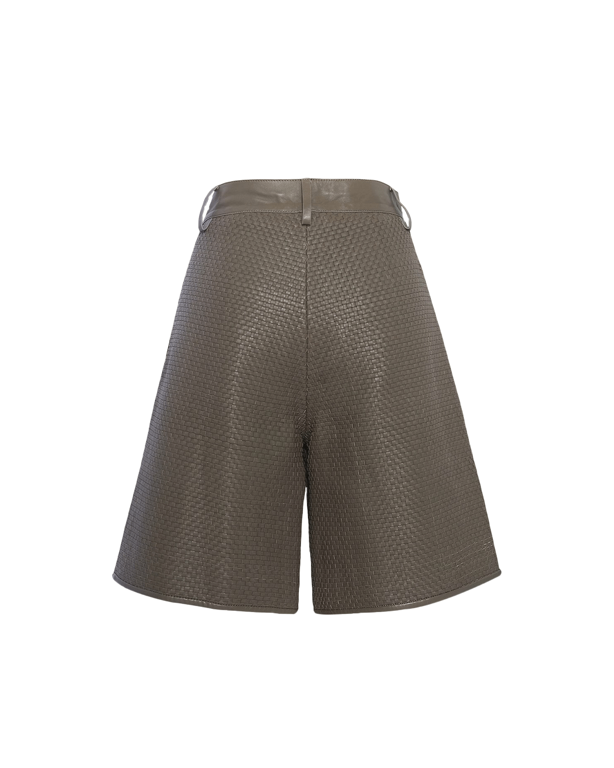 Delphine Leather Shorts - Taupe