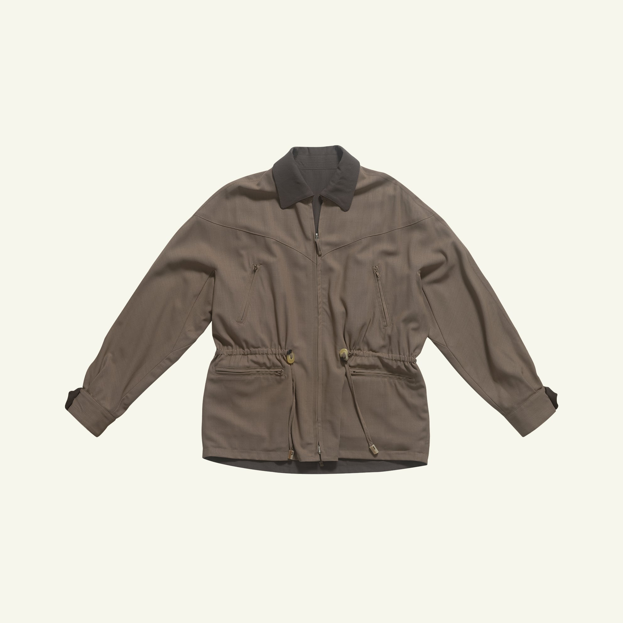 Reine Reversible Jacket - Dark Moss & Taupe
