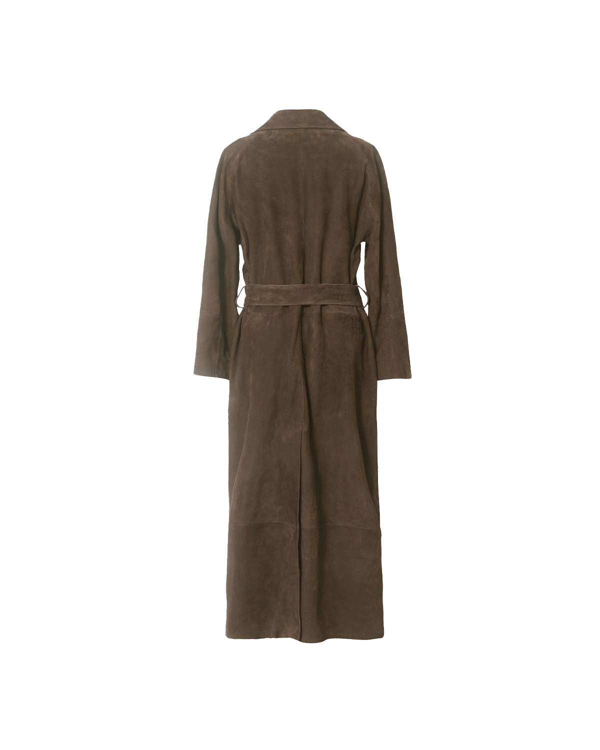 Isabella Suede Trench Coat - Taupe