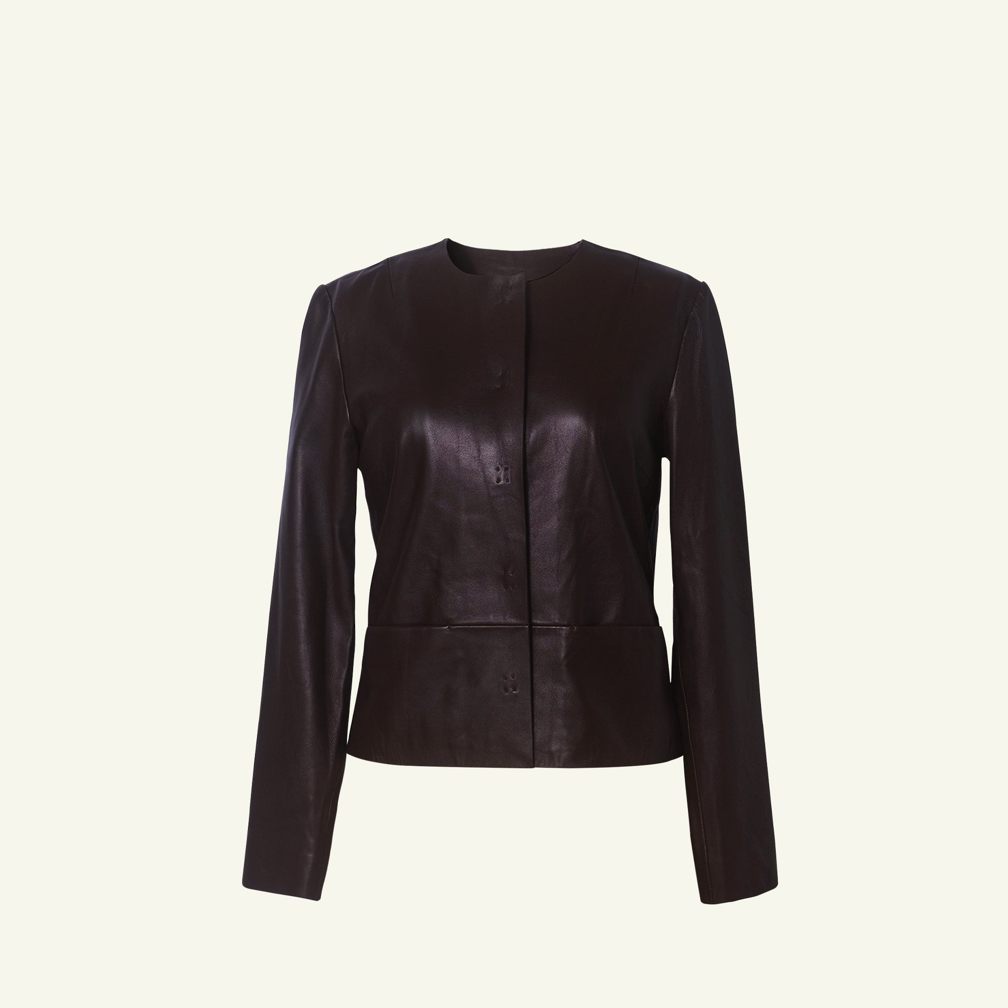 Marina Leather Jacket - Bitter Chocolate