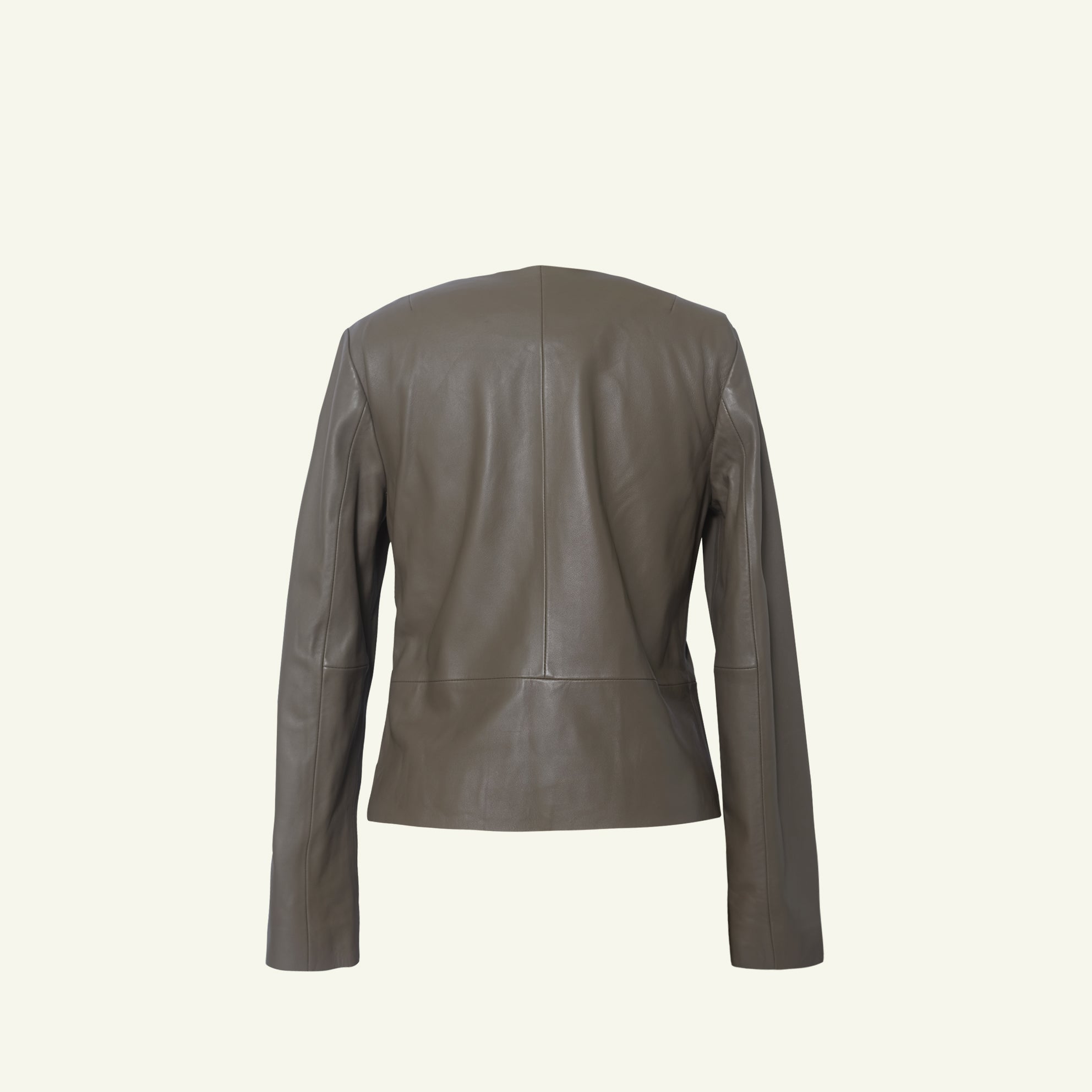 Marina Leather Jacket - Taupe