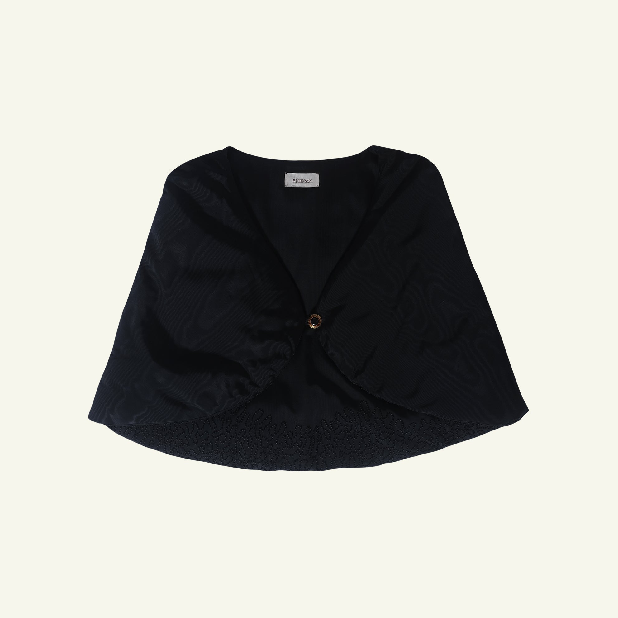 Padded Cape - Black Moire