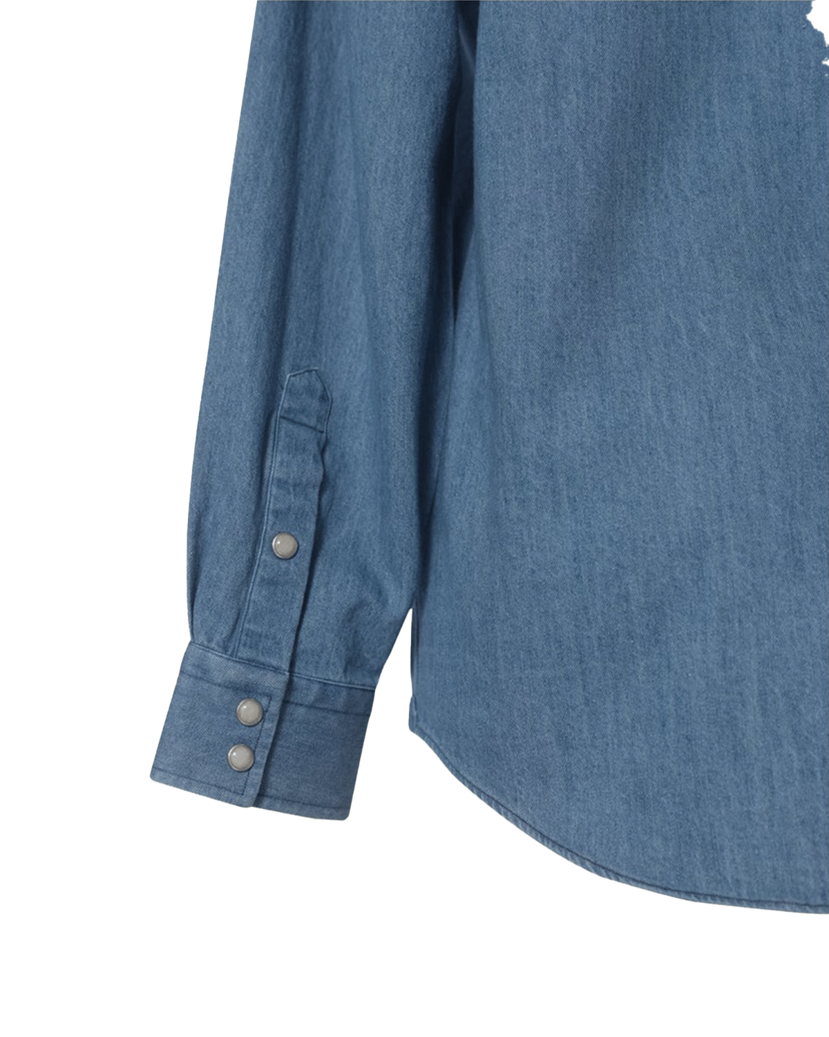 Femme Western Shirt - Light Denim