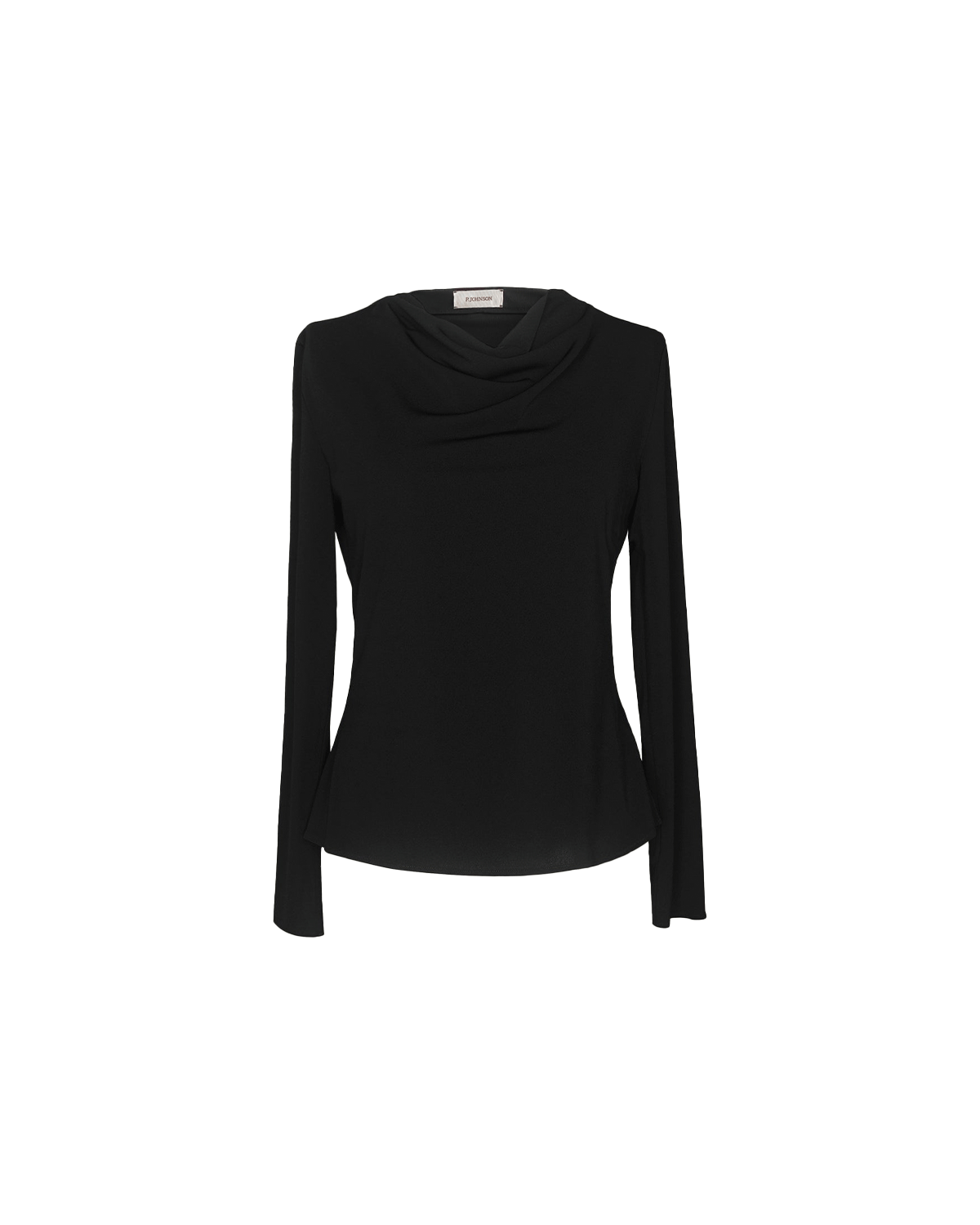 Peta Cowl Neck Top - Black