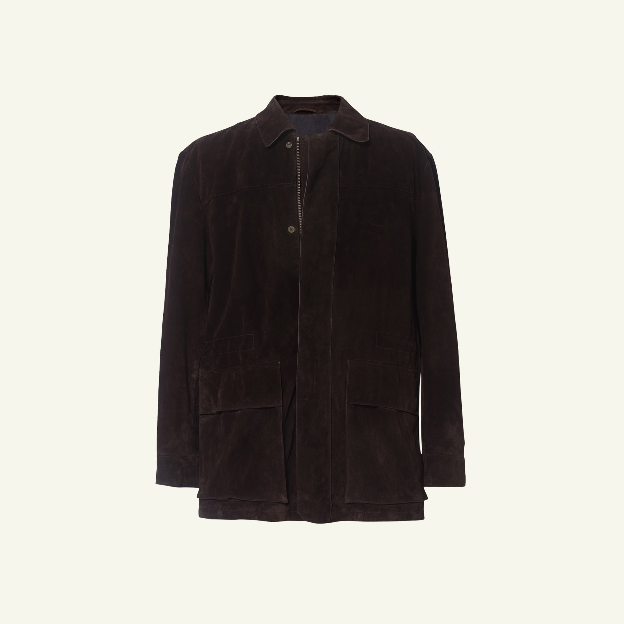 Suede Field Jacket - Bitter Chocolate