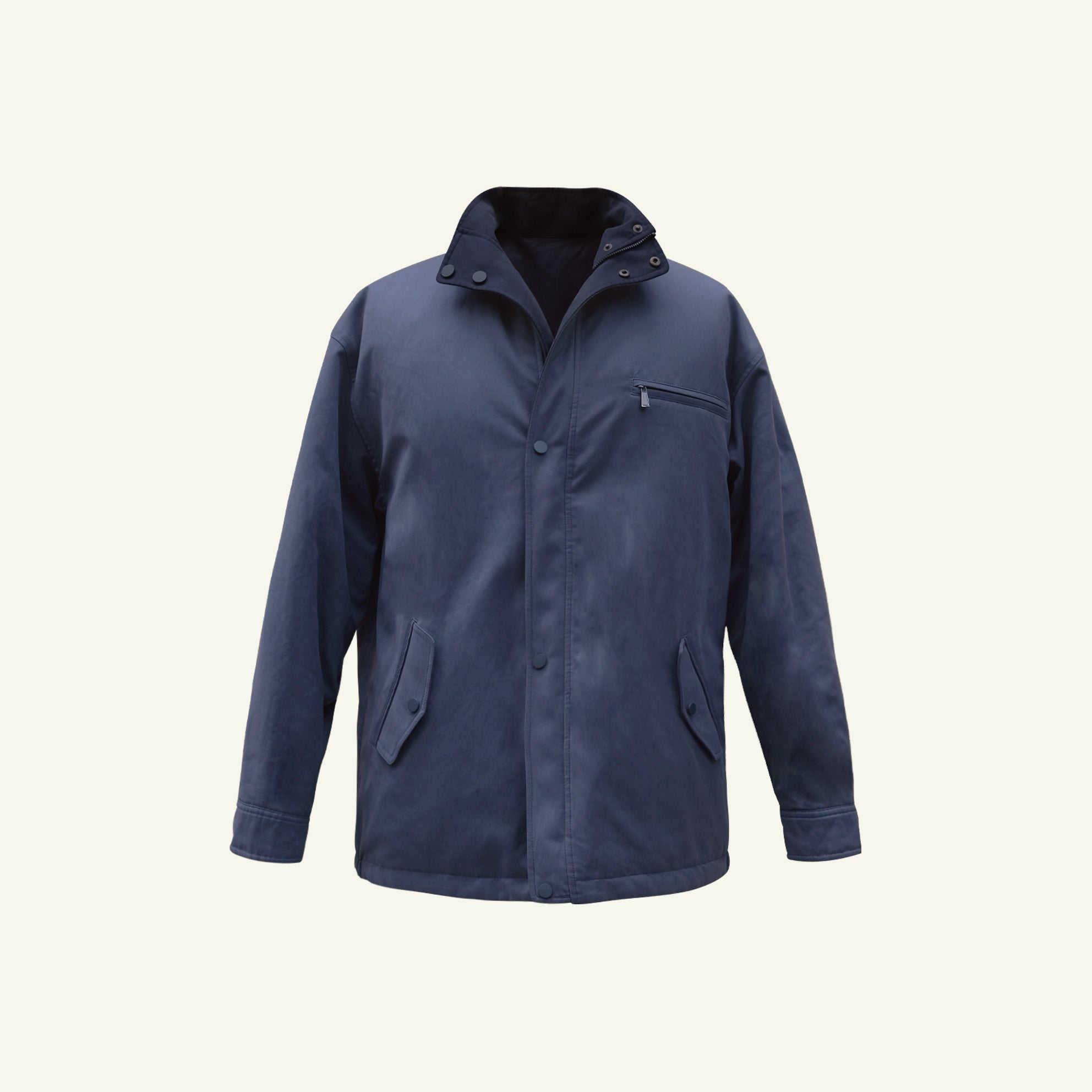 Leon Reversible Park Jacket - Mid Blue & Dark Blue