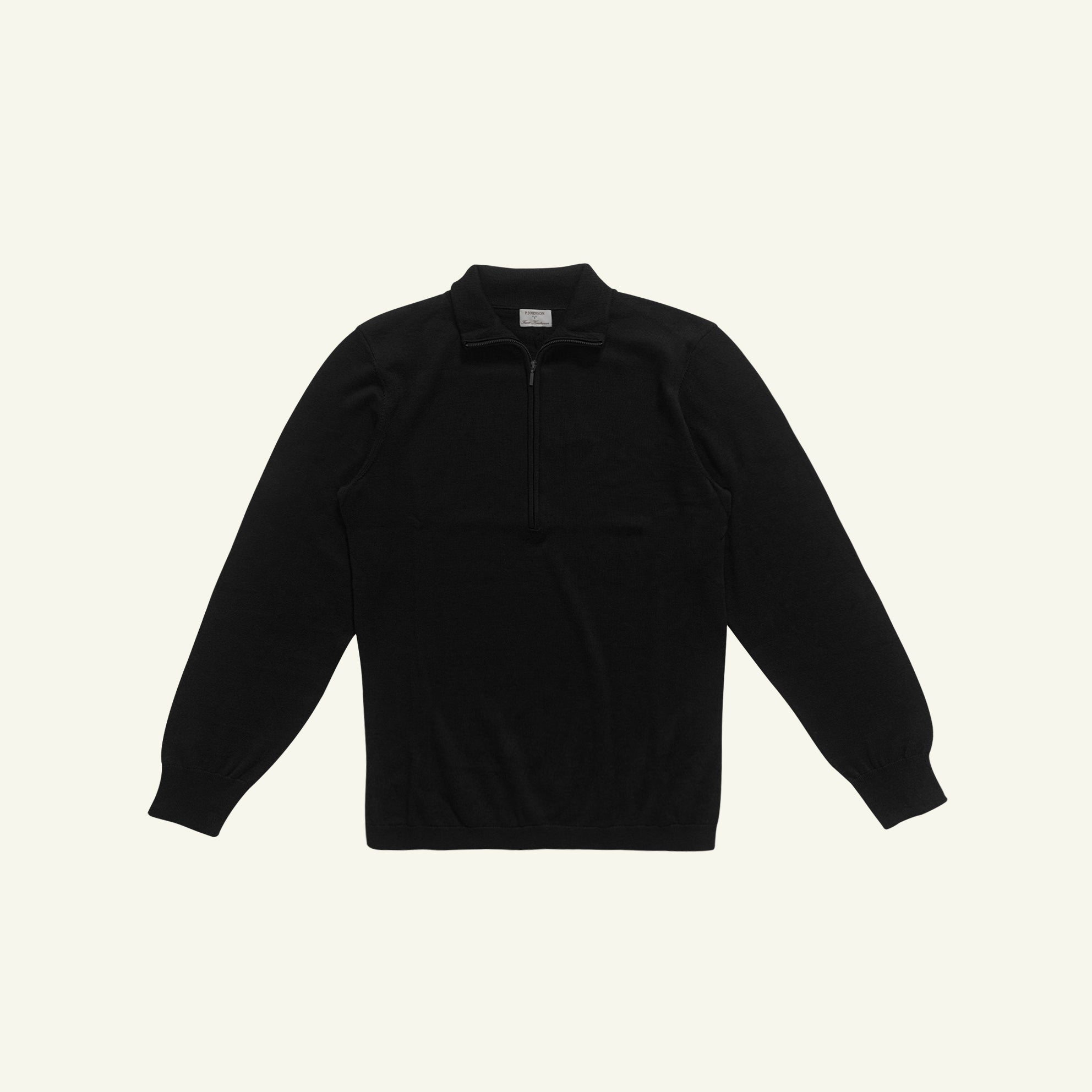 Merino Quarter Zip - Black