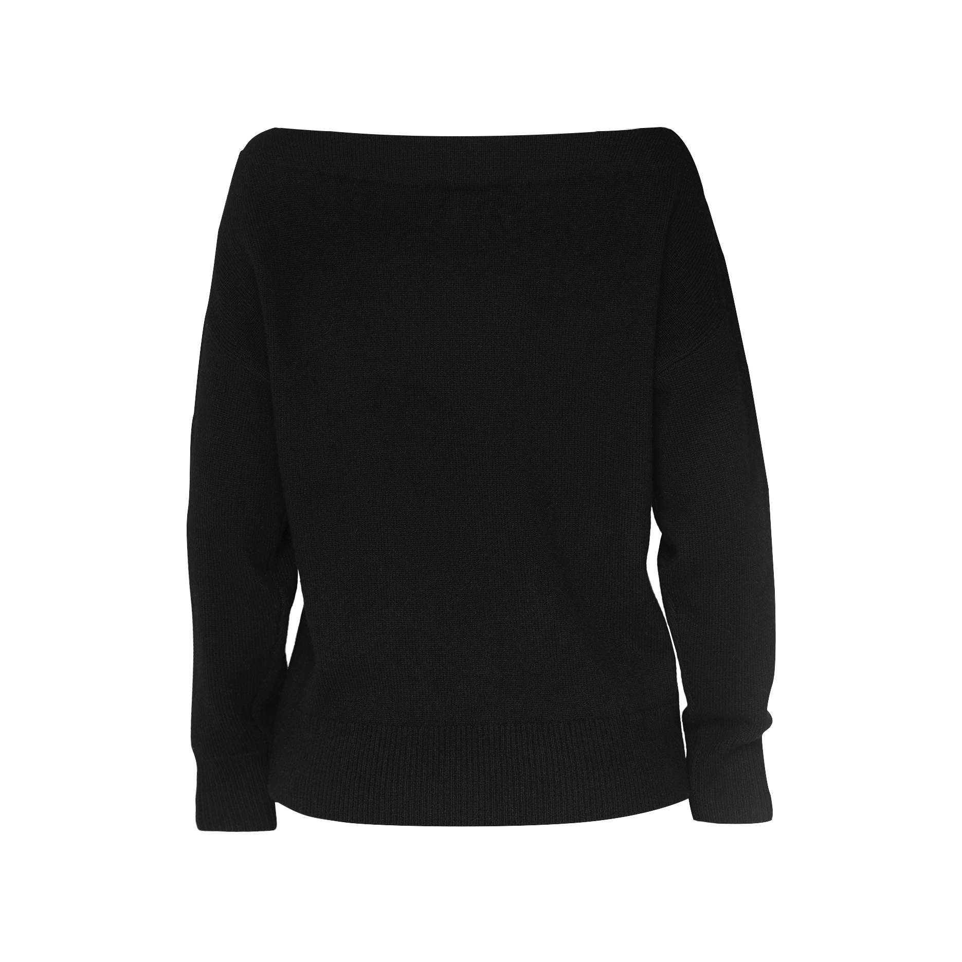 Amélie Boat Neck Sweater - Black